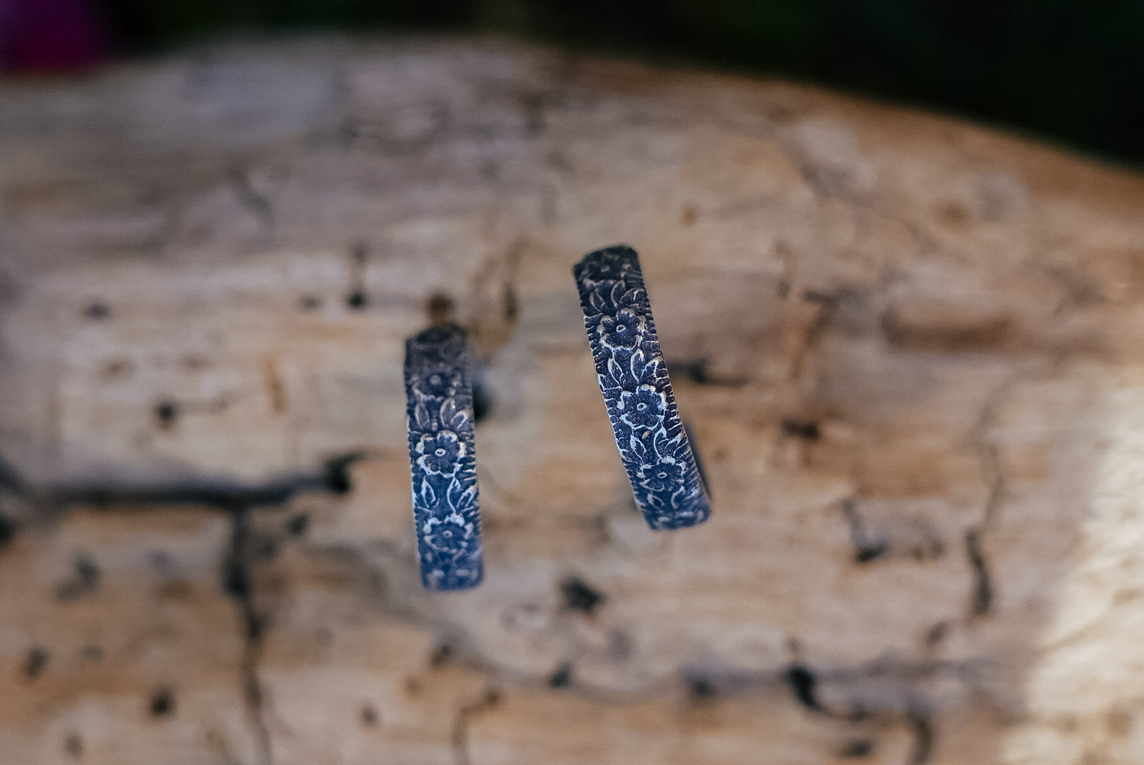 Crooked Trails Silver | Floral Hoops