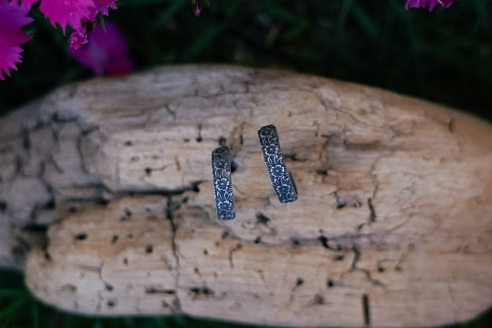 Crooked Trails Silver | Floral Hoops