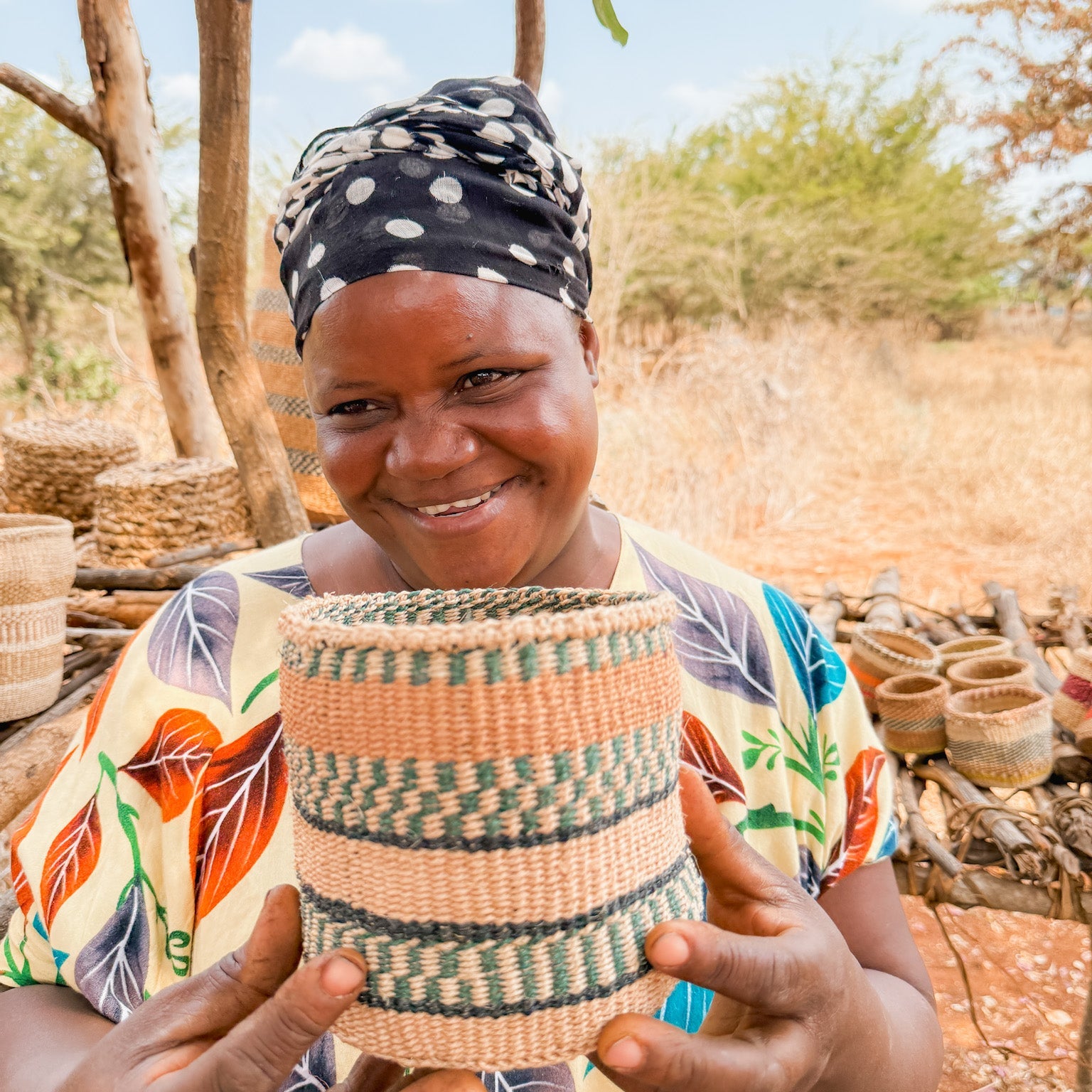Zawadisha | Sisal Thick Weave Basket Tisini na Nane