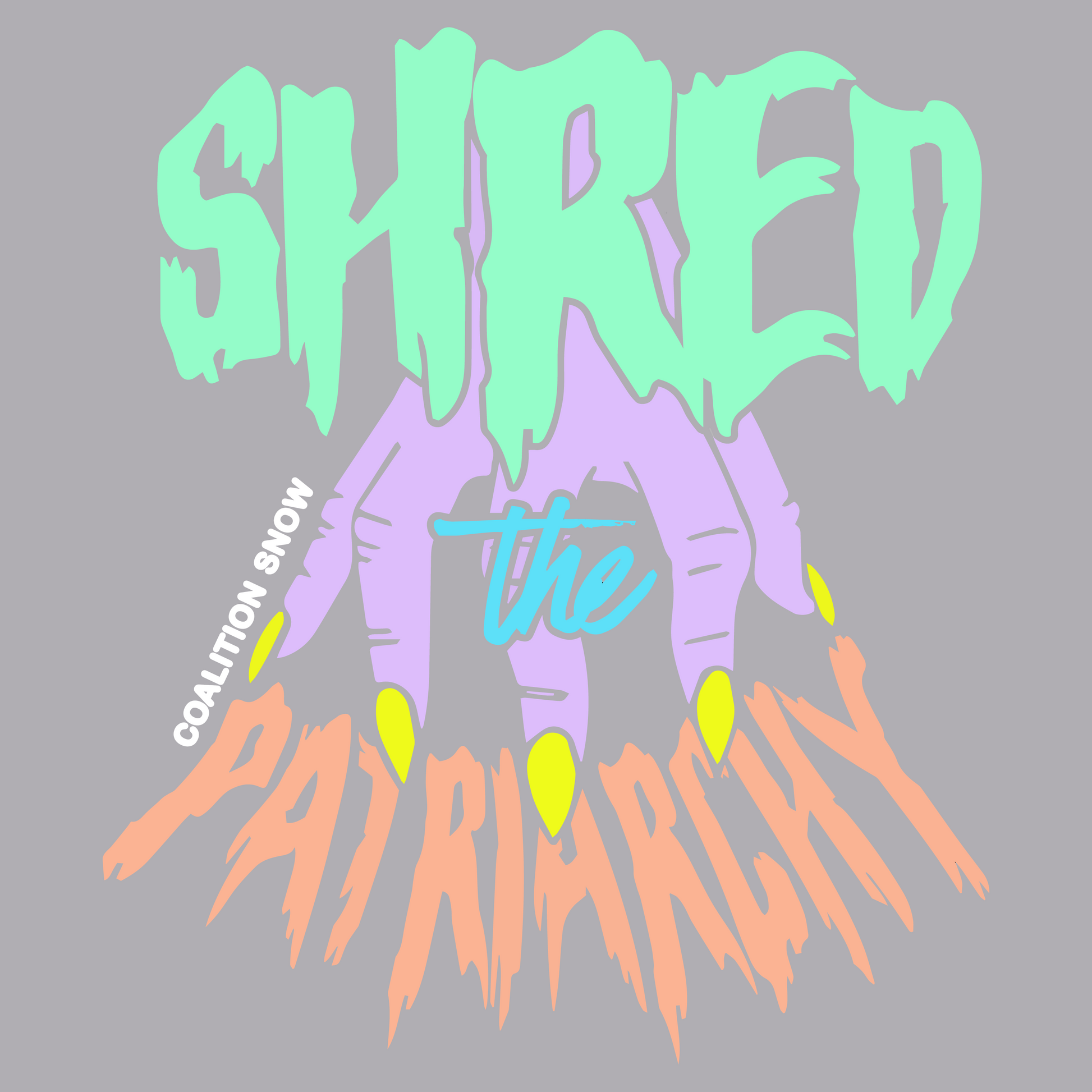 Shred the Patriarchy Crewneck | Grey Melange