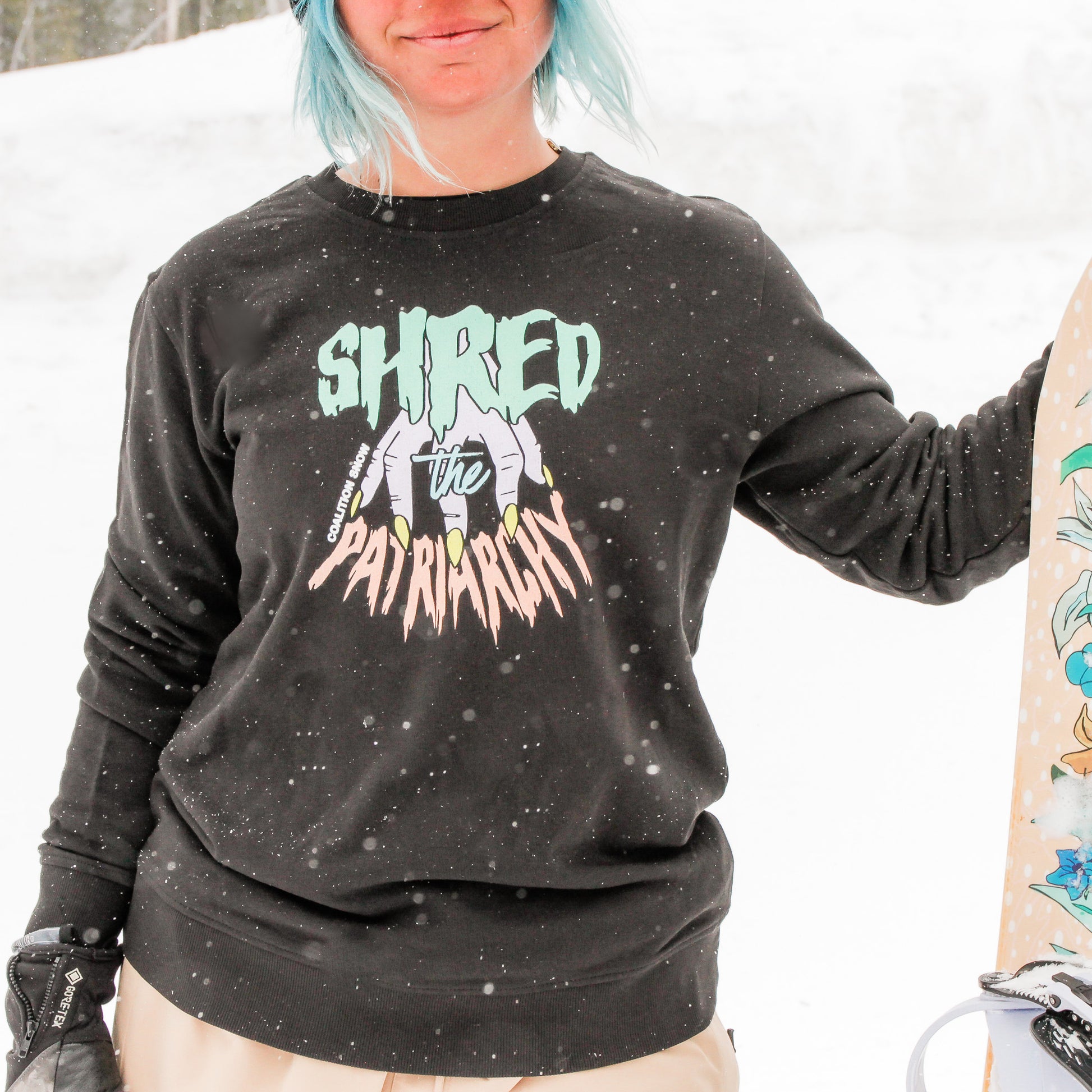 Shred the Patriarchy Crew Neck | Black