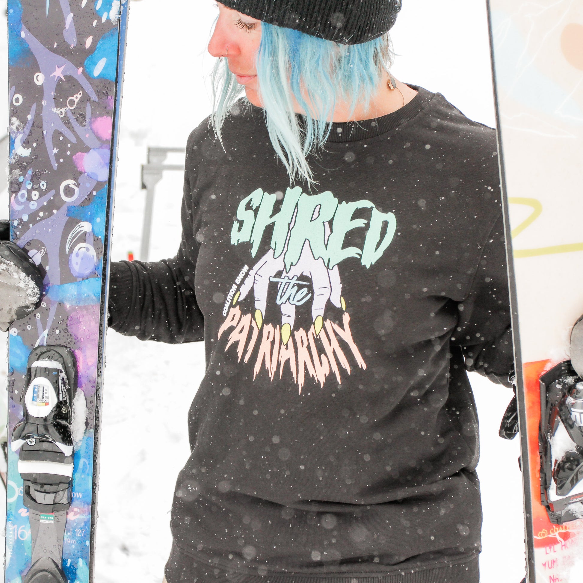 Shred the Patriarchy Crew Neck | Black