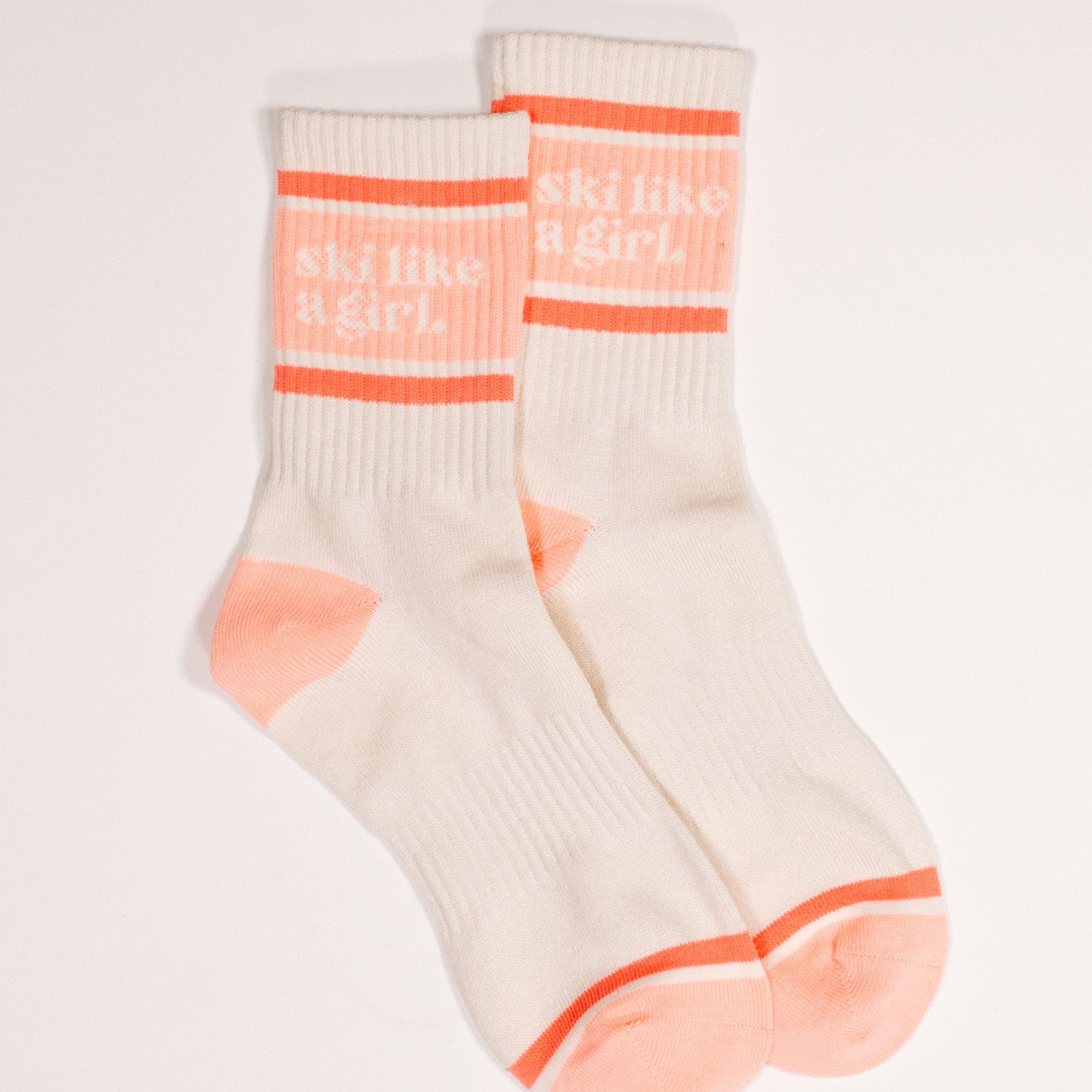 Ski Like a Girl Socks | Peachy
