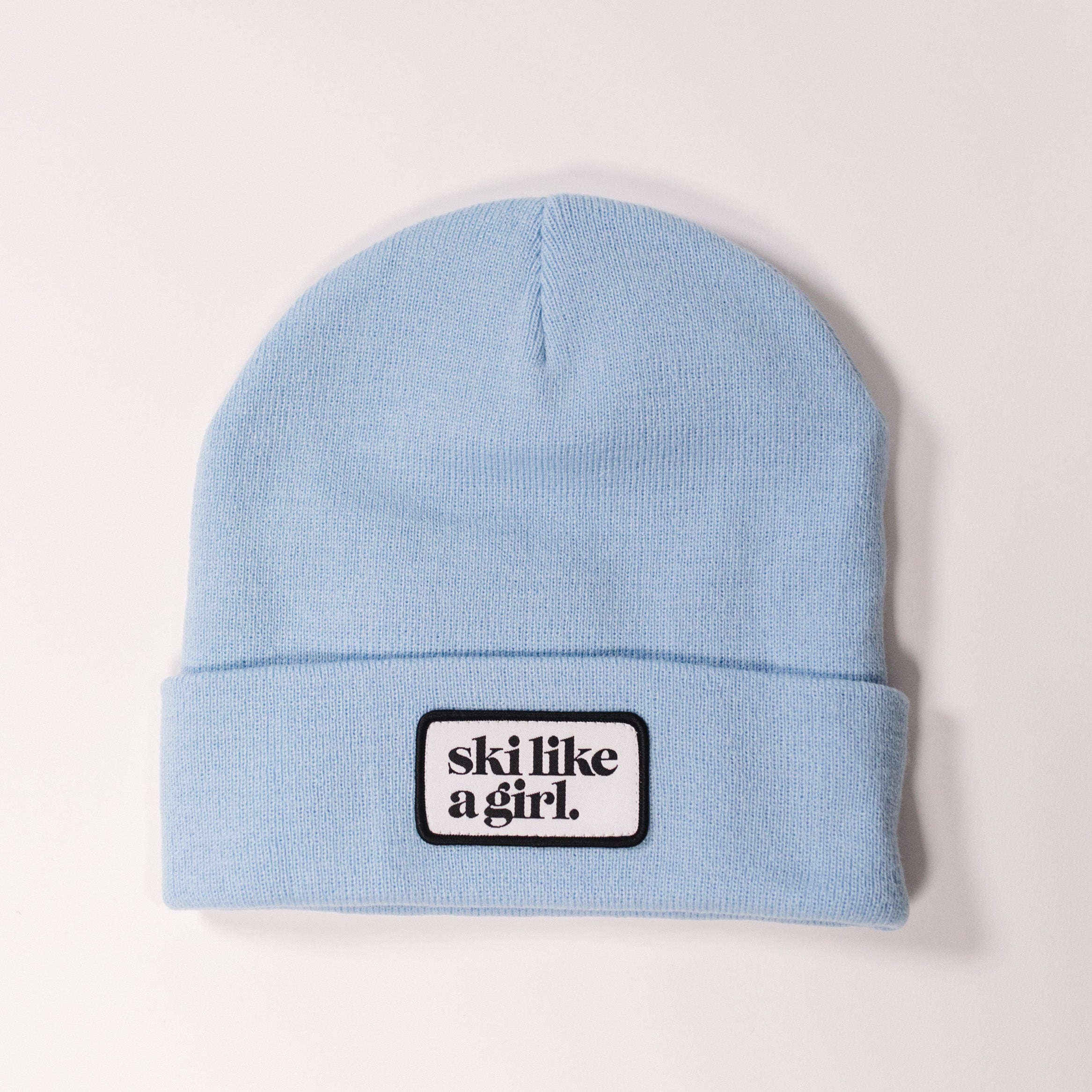 Ski Like A Girl | Periwinkle Beanie with Patch