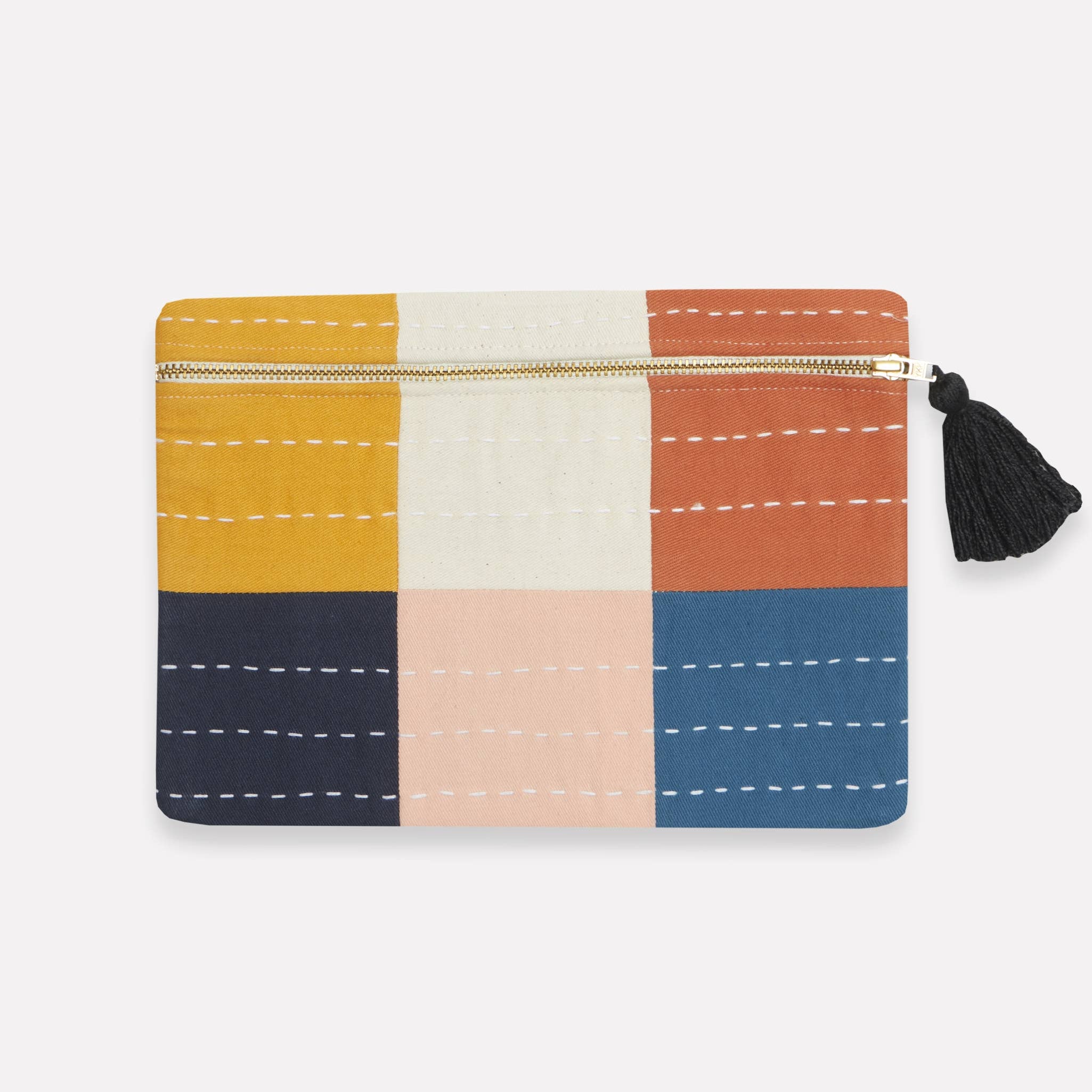 Anchal | Cobalt Checkered Pouch