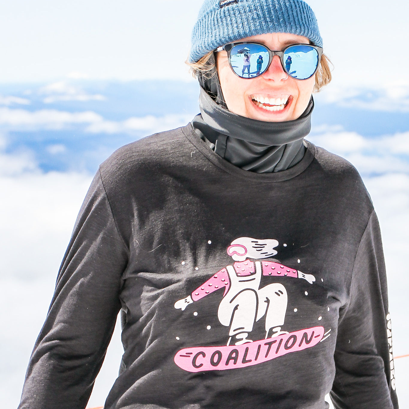 Shred The Patriarchy | Long Sleeve Logo Tee Black Slub