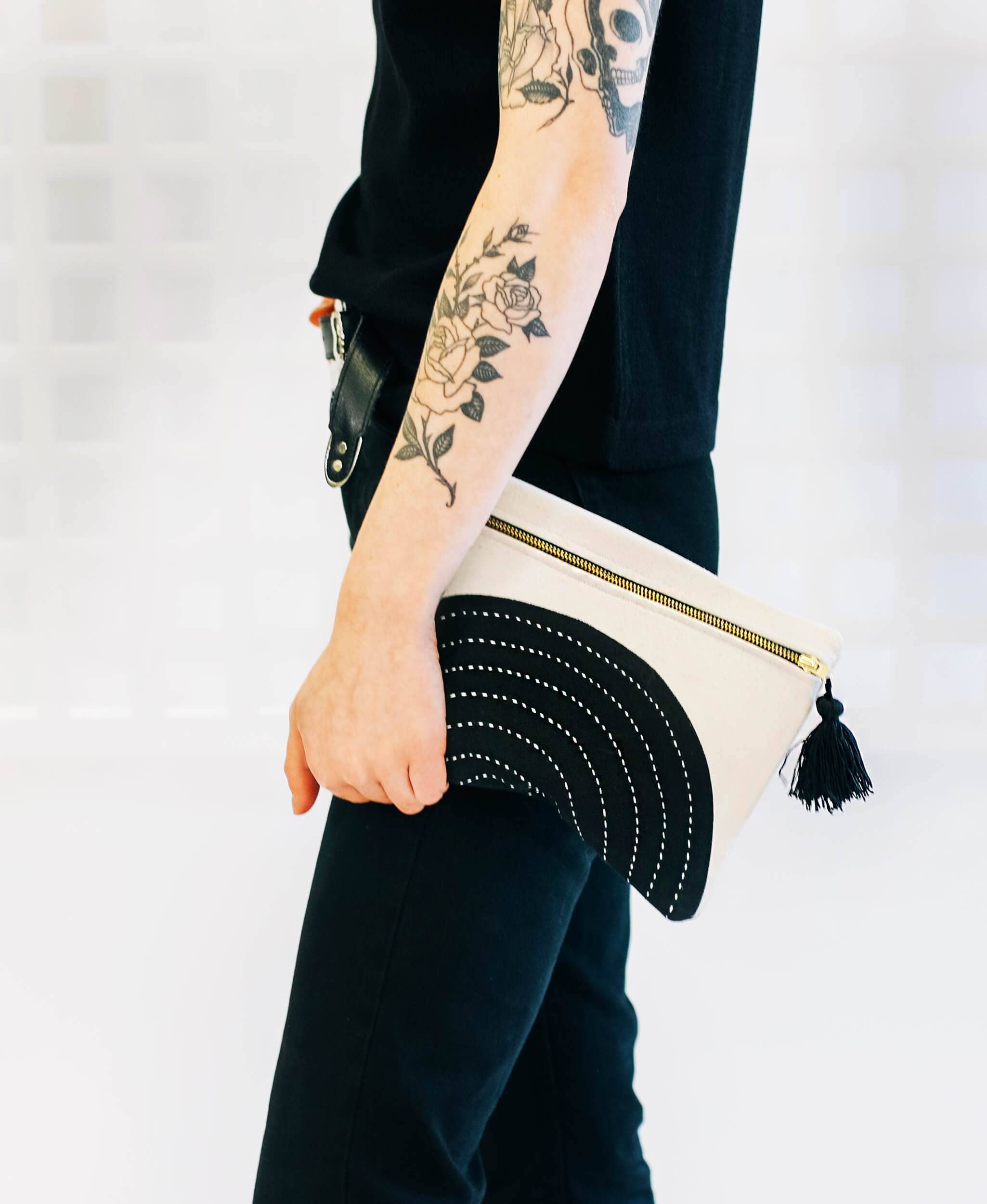 Anchal | Charcoal Eclipse Pouch