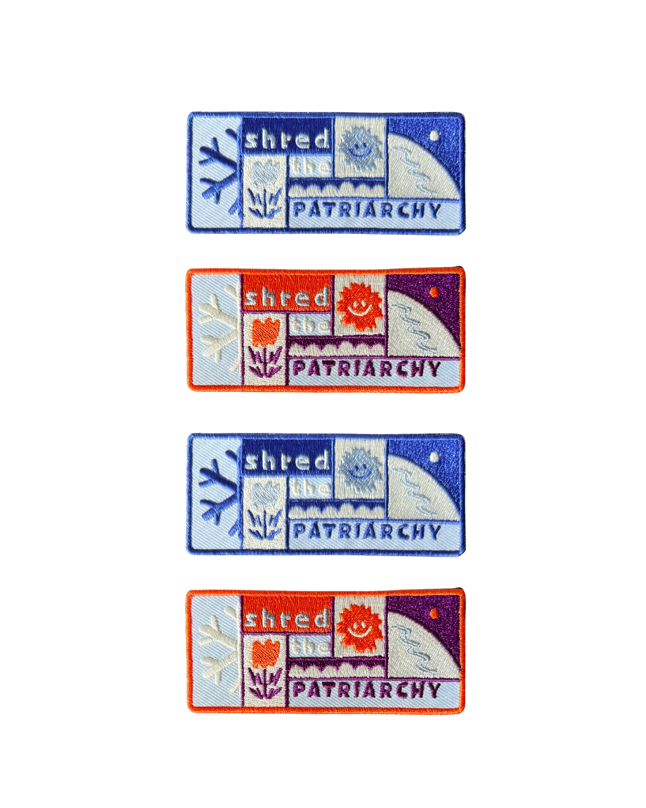 Shred the Patriarchy Woven Patch