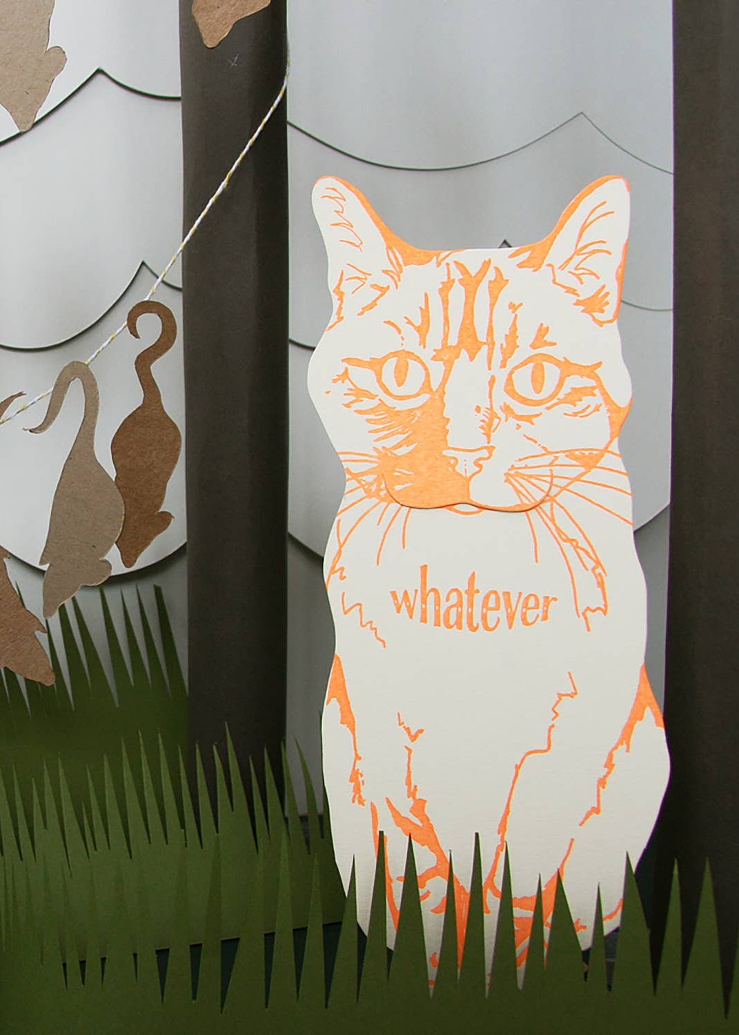 Blackbird Letterpress | Whatever Cat Gift Card