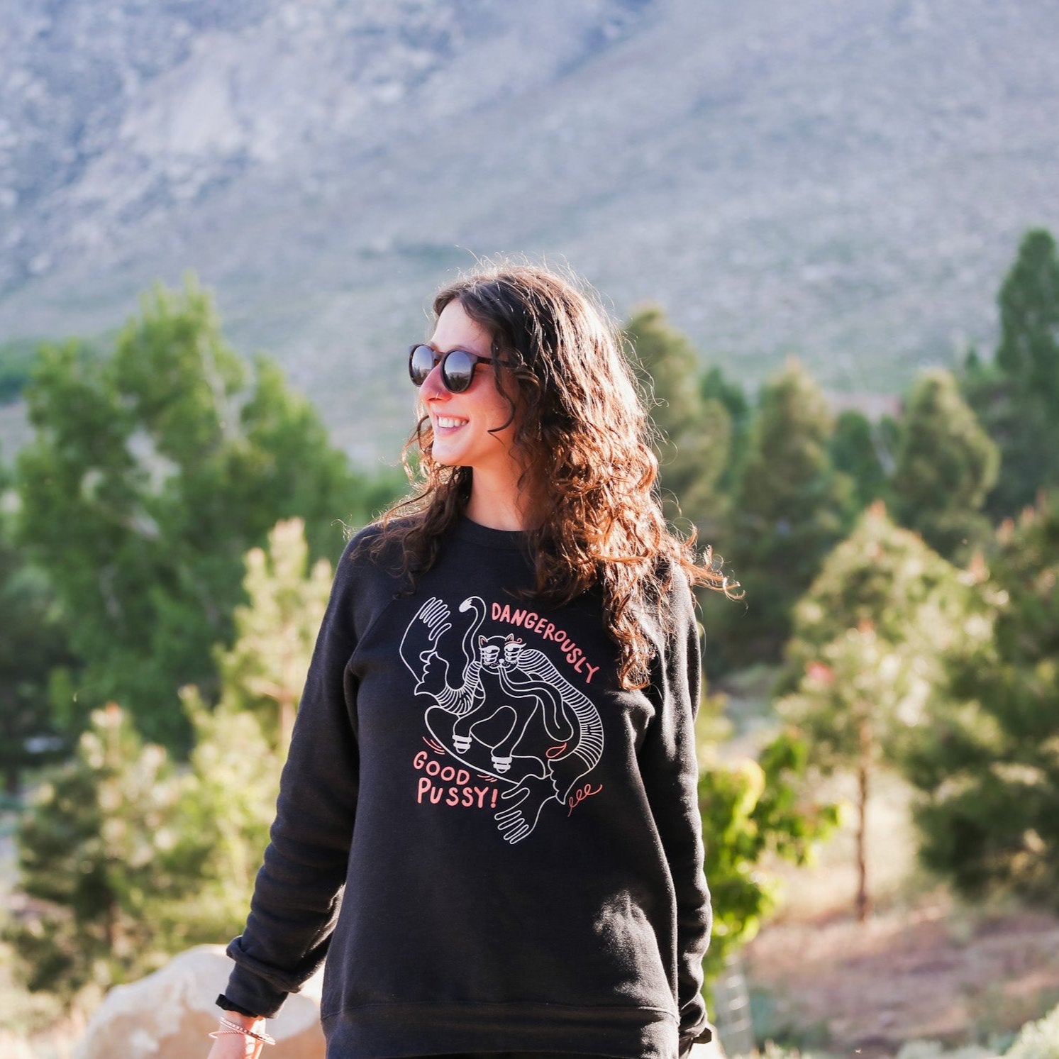 Dangerously Good Pussy | Black Crewneck