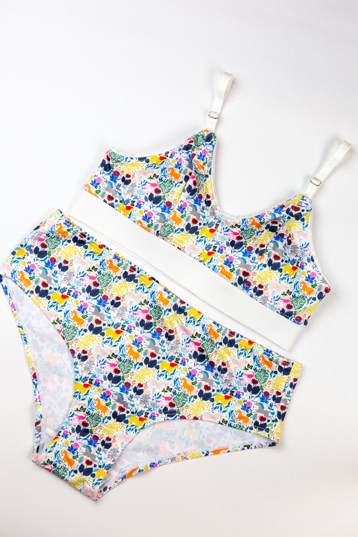 SWOOP | Unicorn Garden Print Bra
