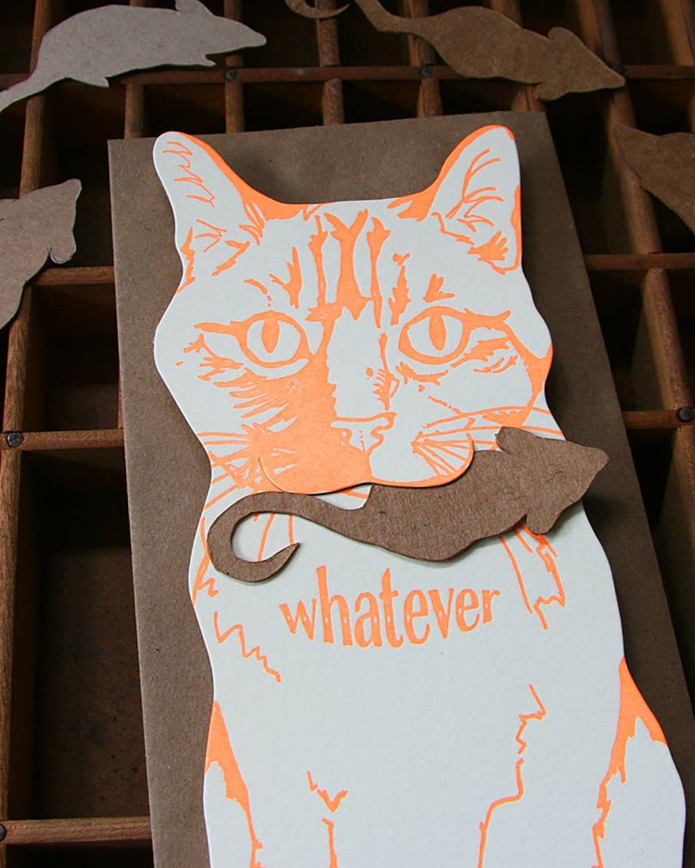 Blackbird Letterpress | Whatever Cat Gift Card
