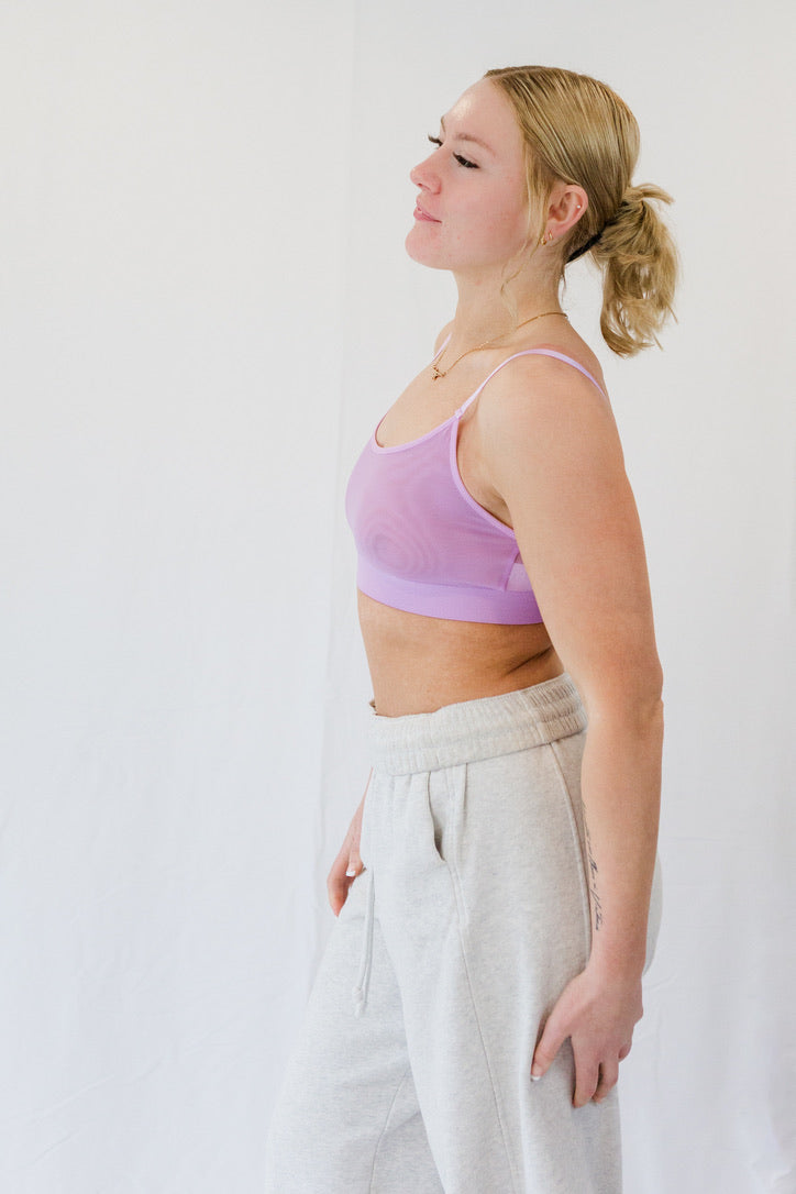 SWOOP | Frosted Lilac Mesh Bra