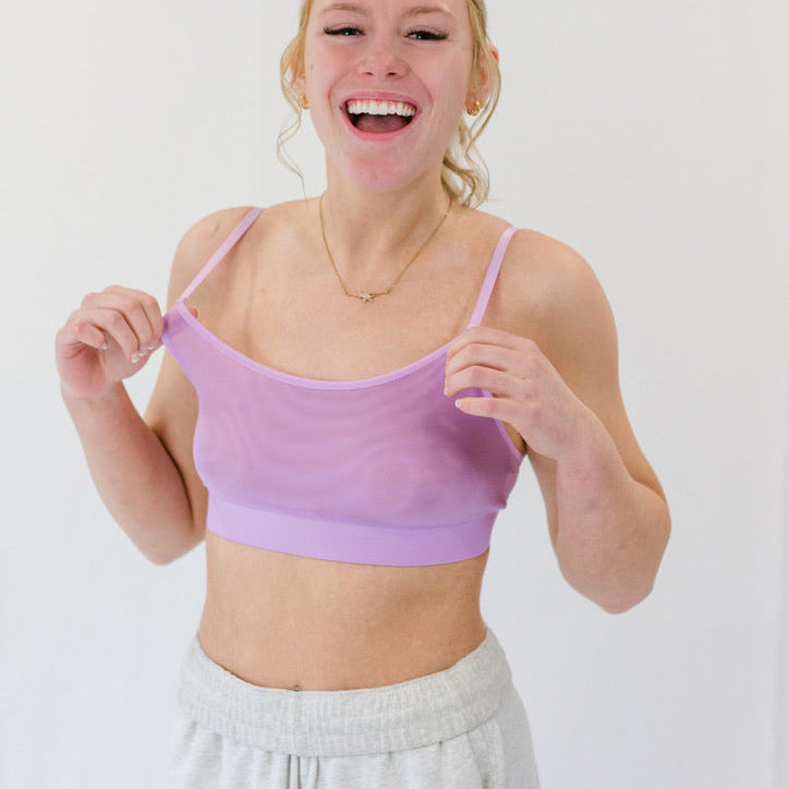 SWOOP | Frosted Lilac Mesh Bra