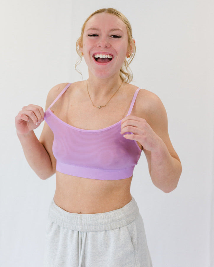 SWOOP | Frosted Lilac Mesh Bra