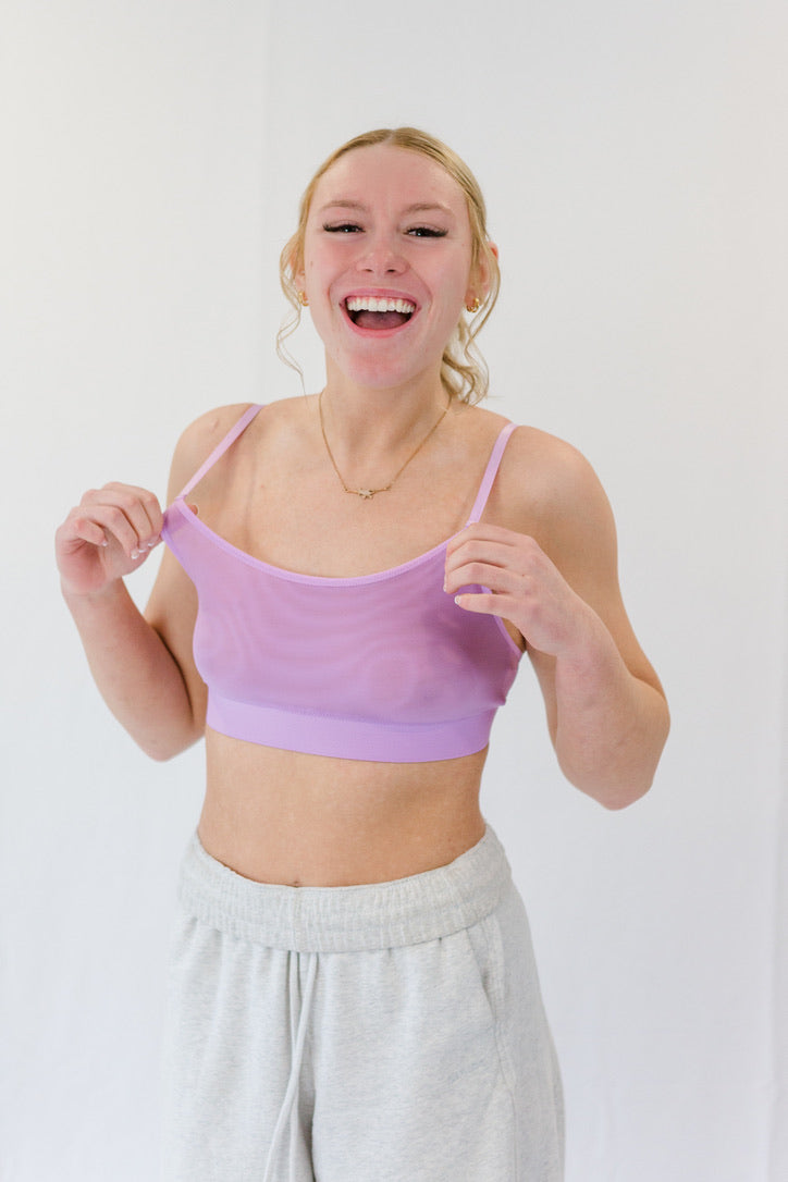 SWOOP | Frosted Lilac Mesh Bra