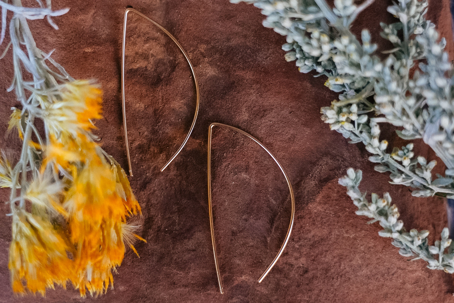 Crooked Trails Silver | Handcrafted Gold Filled Canyon Wall Earrings