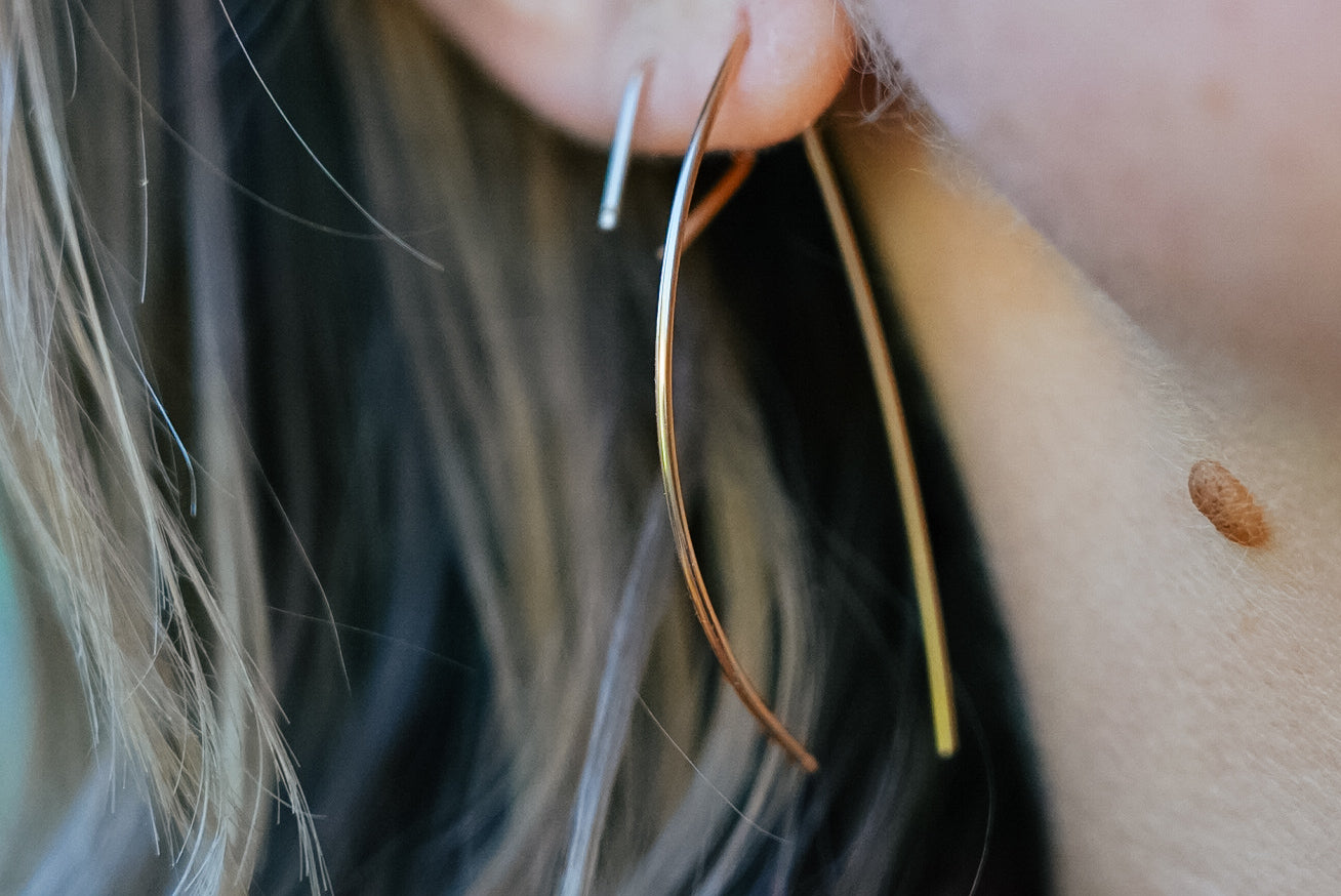 Crooked Trails Silver | Handcrafted Gold Filled Canyon Wall Earrings