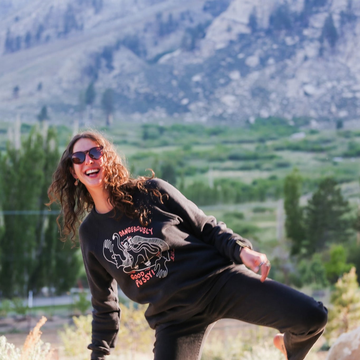 Coalition Snow Dangerously Good Pussy ethically manufactured sweatshirt 