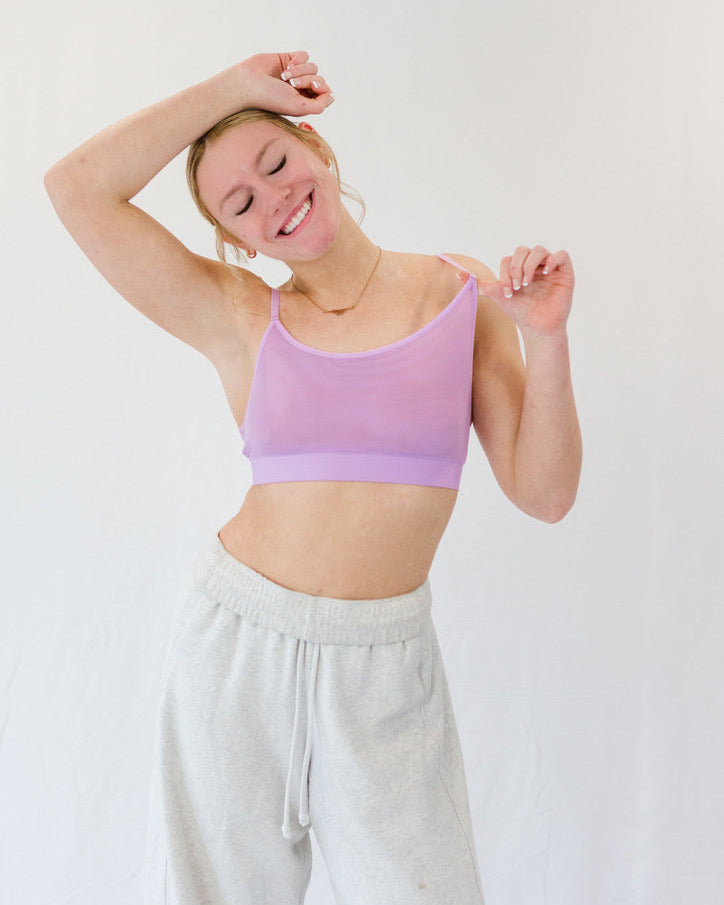 SWOOP | Frosted Lilac Mesh Bra