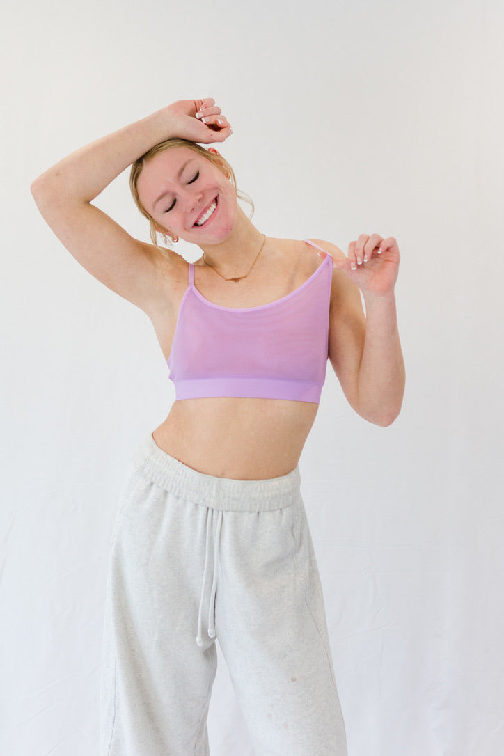 SWOOP | Frosted Lilac Mesh Bra