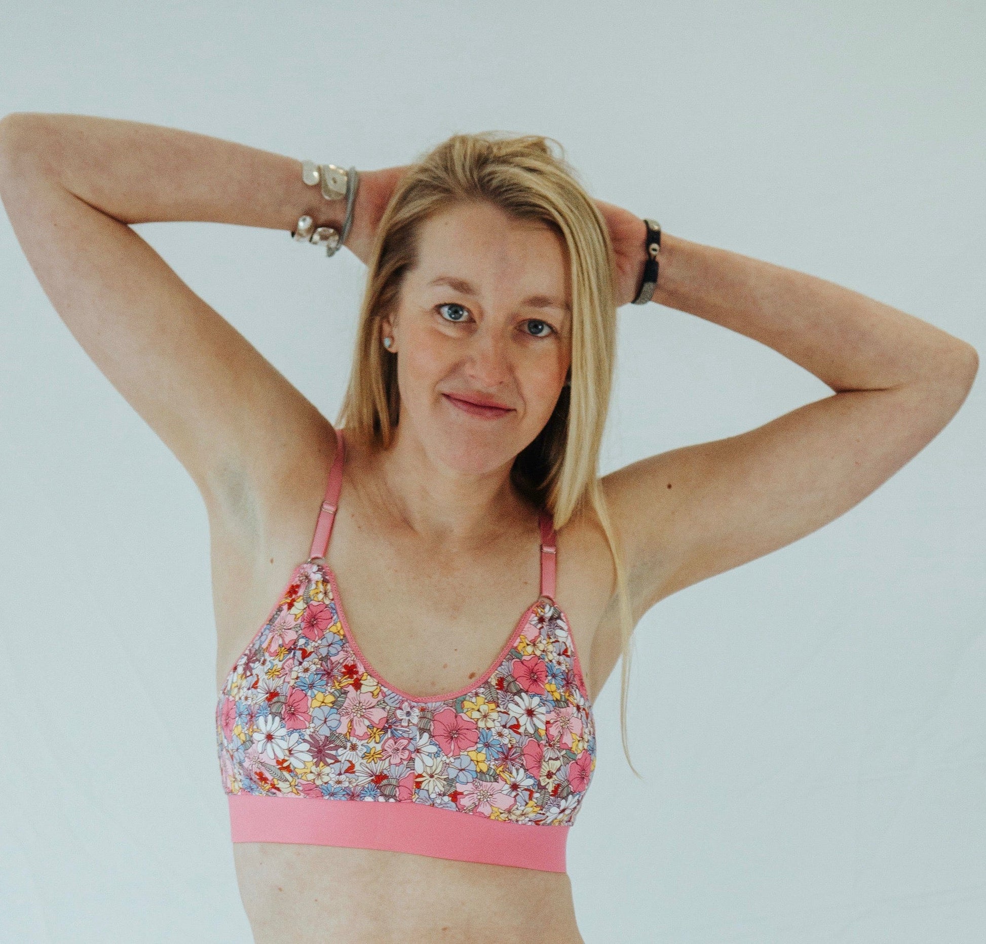 SWOOP | Pink Floral Print Bra