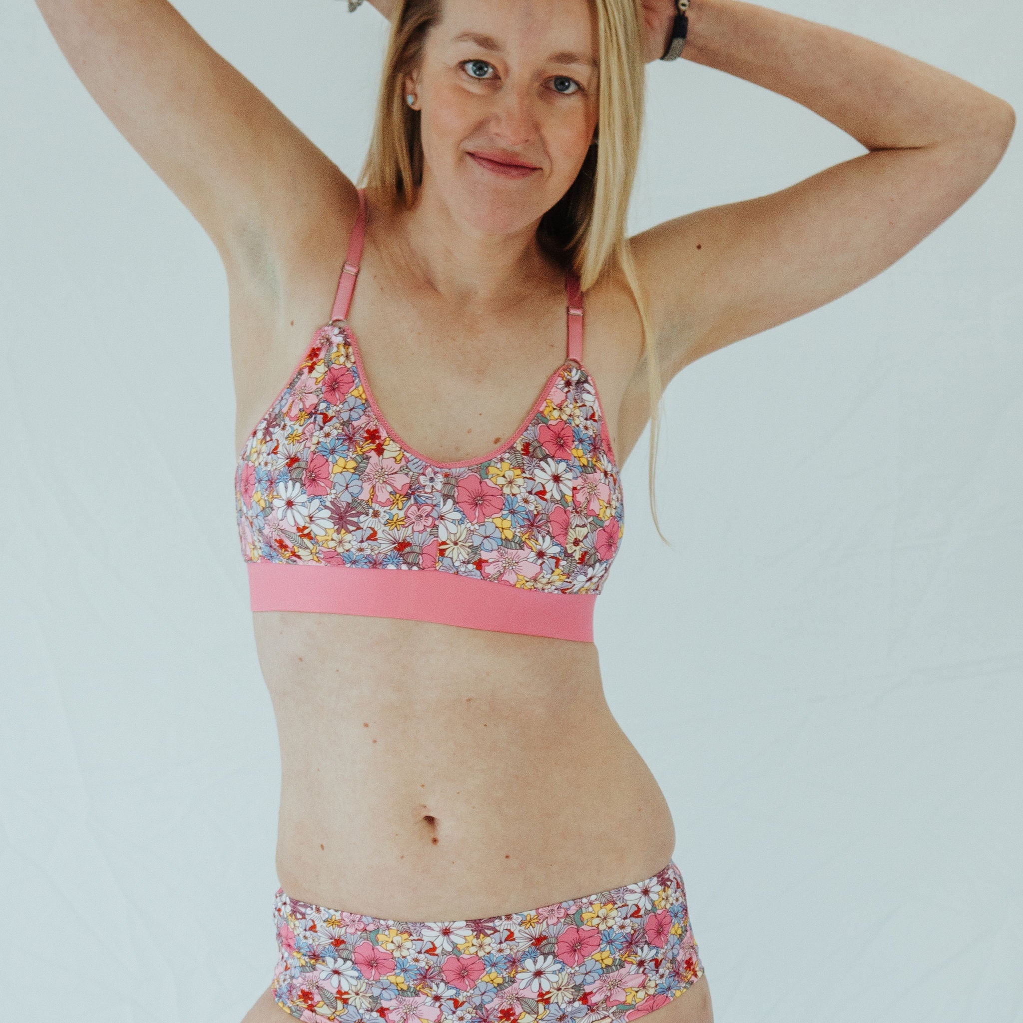 SWOOP | Pink Floral Print Bra