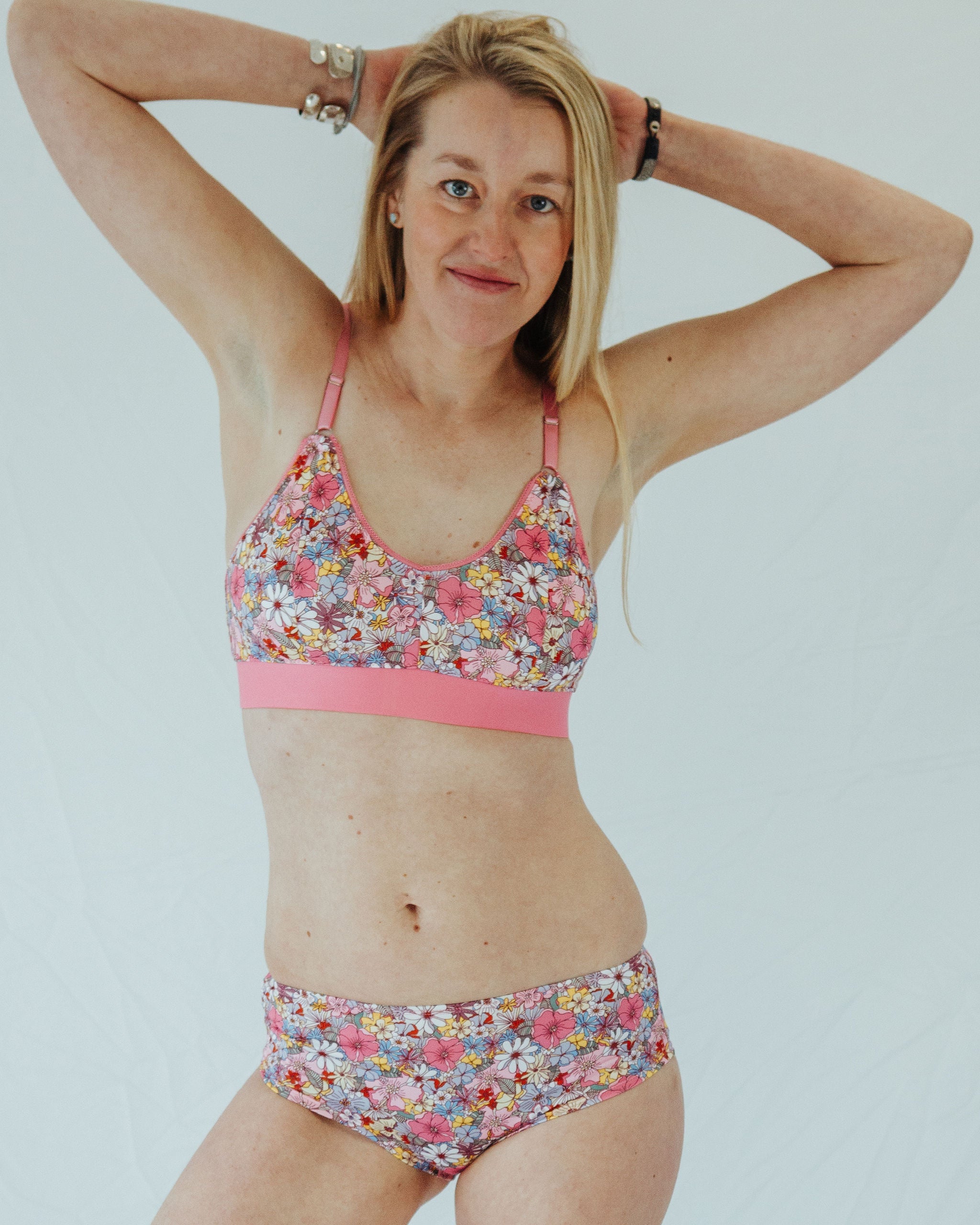 SWOOP | Pink Floral Print Bra