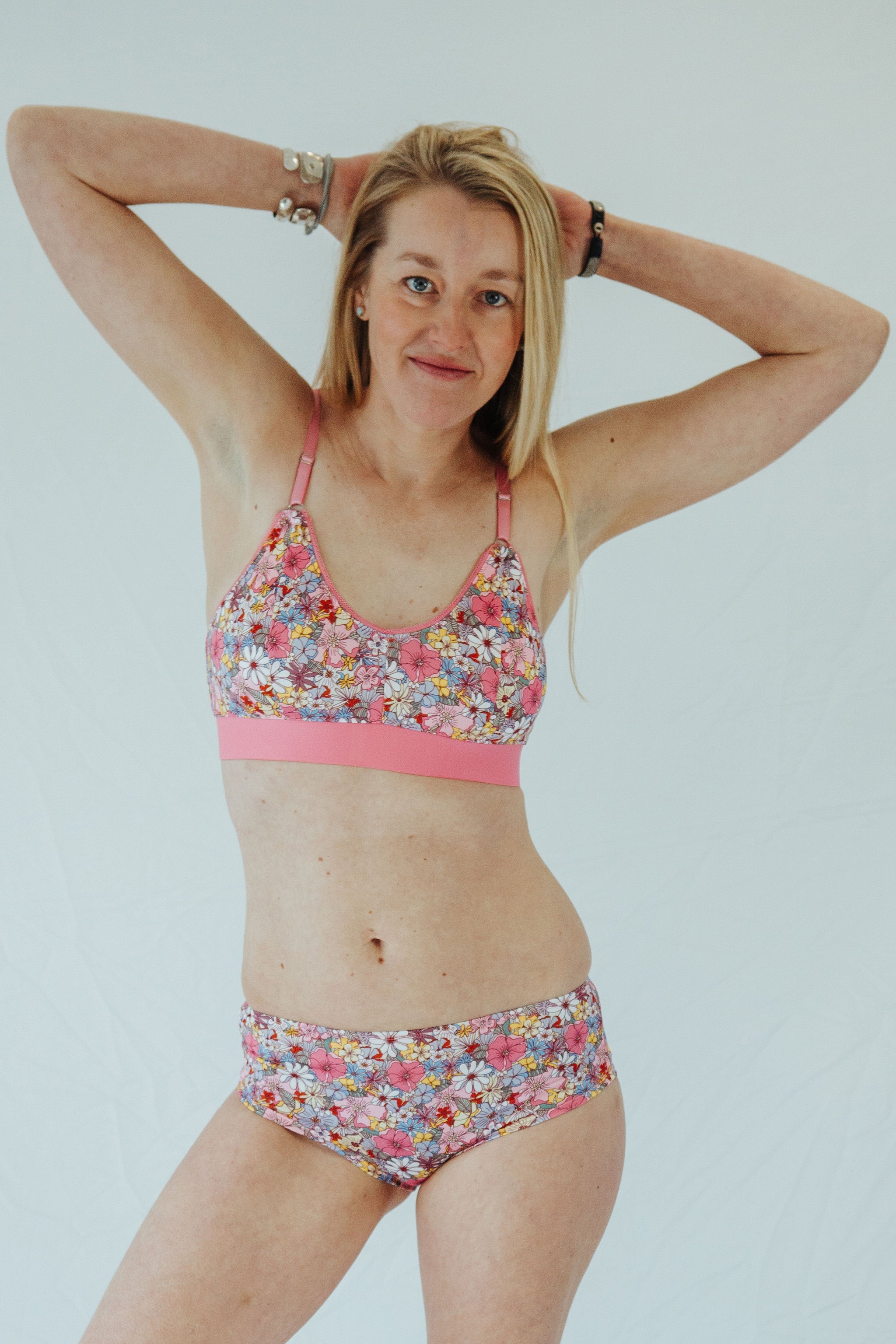 SWOOP | Pink Floral Print Bra
