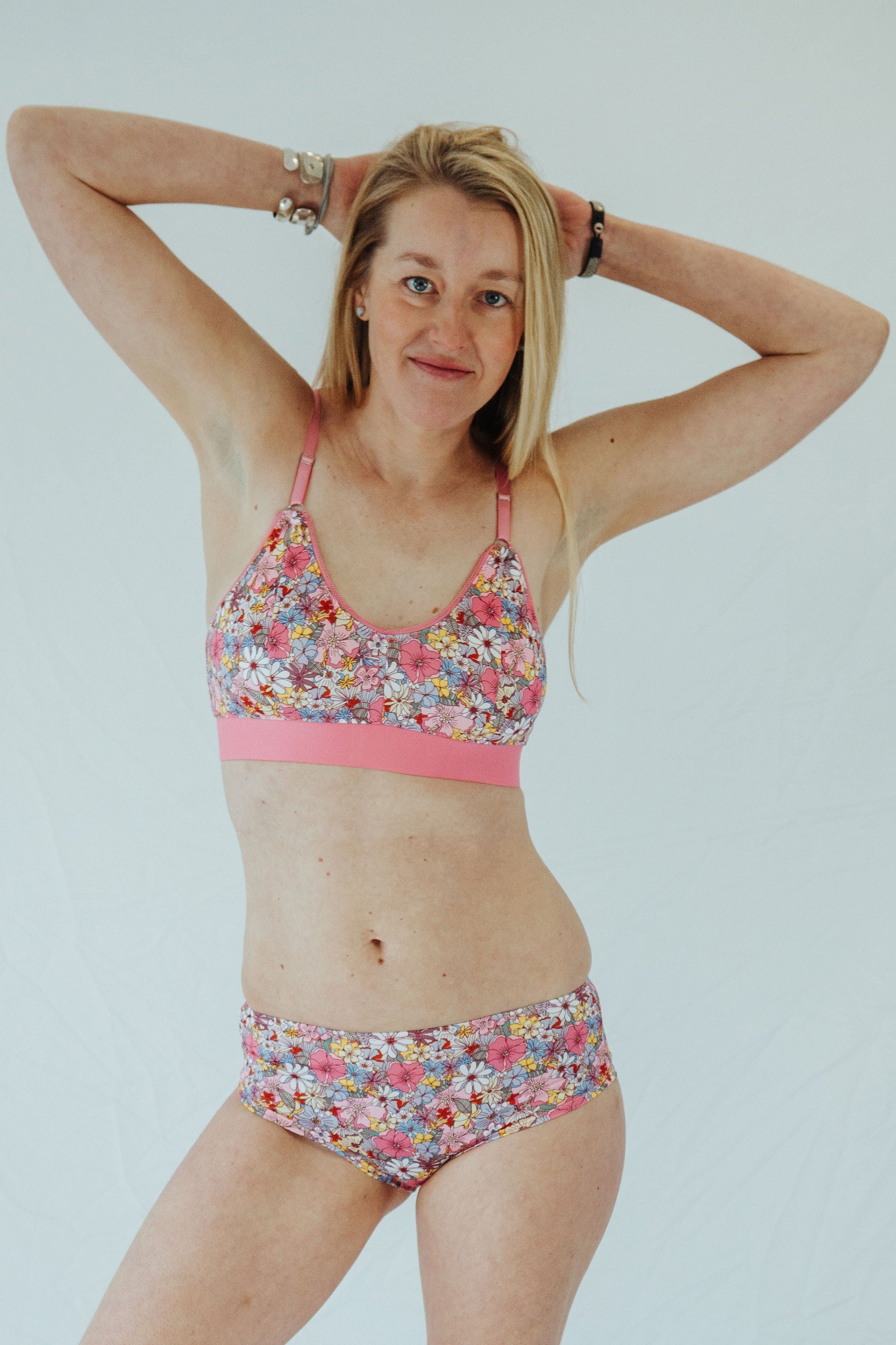 SWOOP | Pink Floral Print Bra