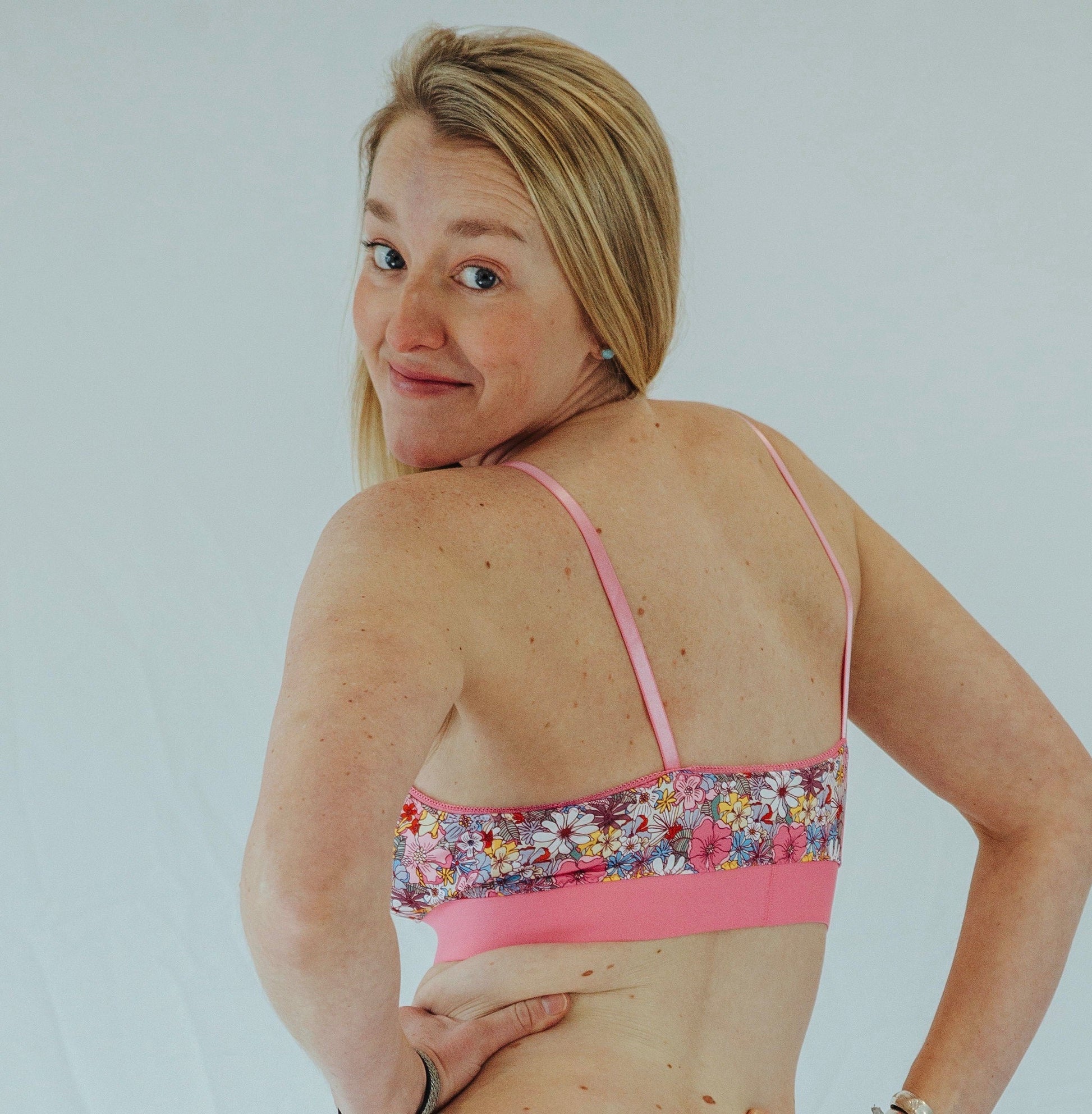 SWOOP | Pink Floral Print Bra