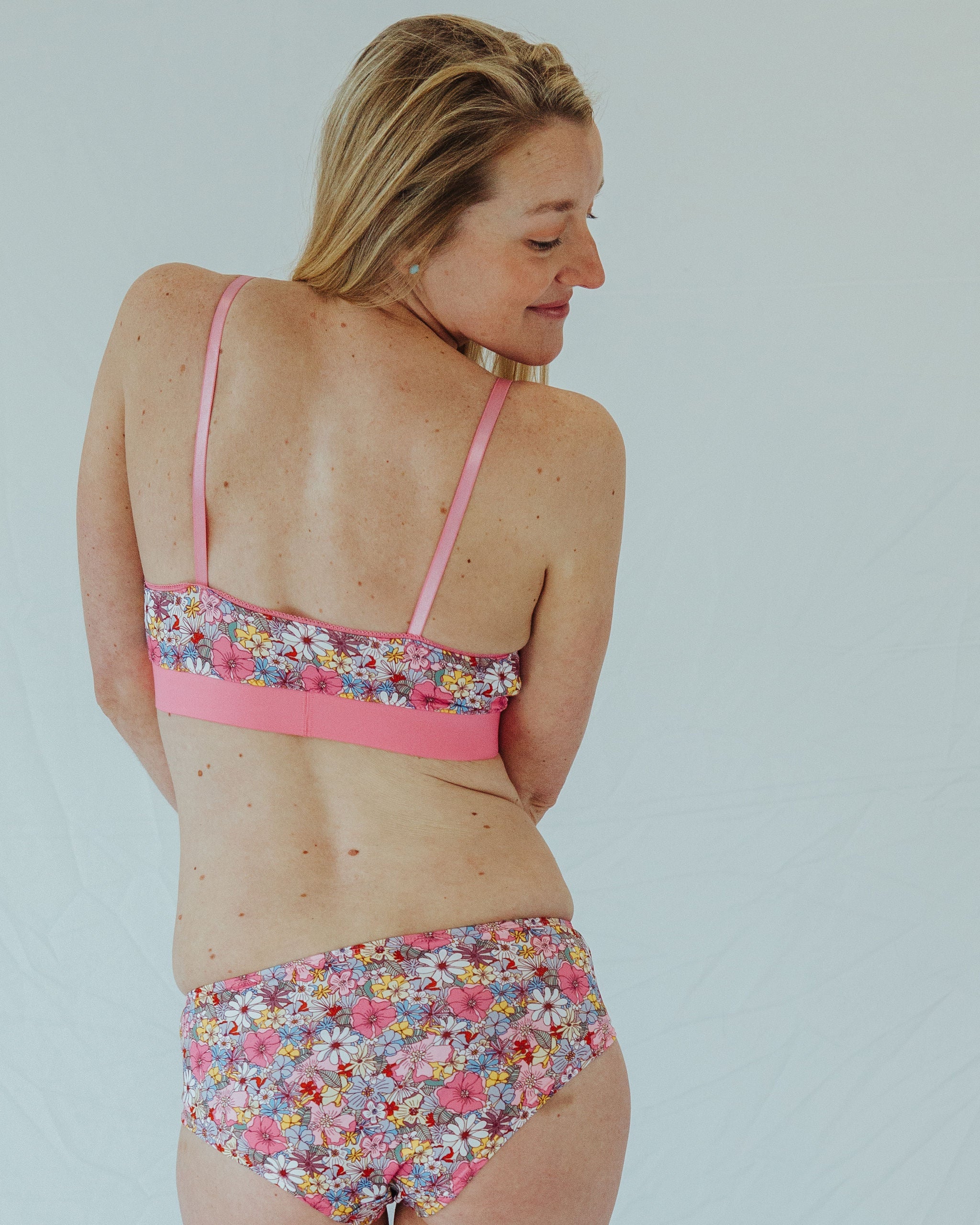 SWOOP | Pink Floral Print Bra