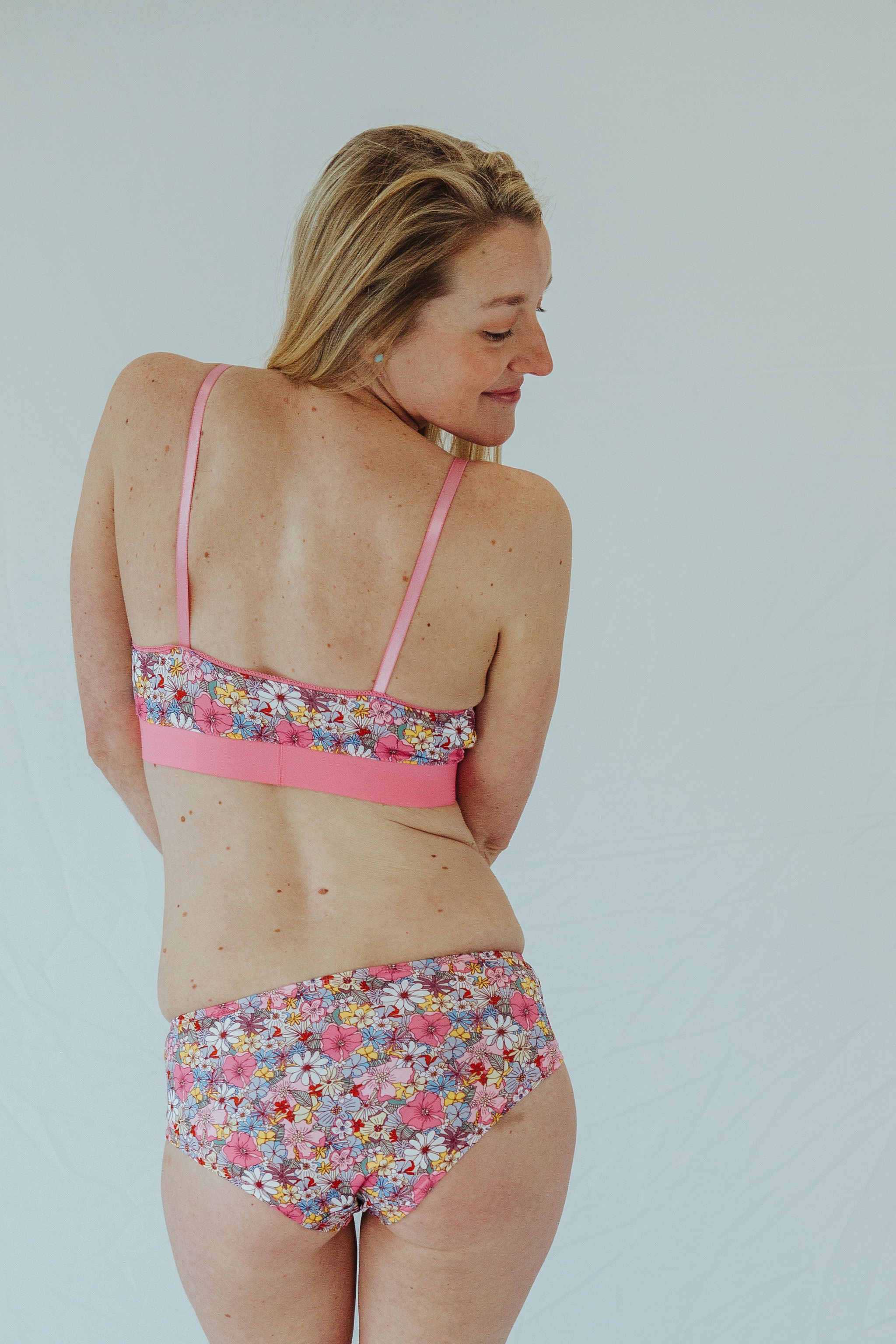 SWOOP | Pink Floral Print Bra
