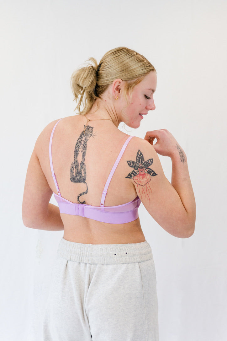 SWOOP | Frosted Lilac Mesh Bra