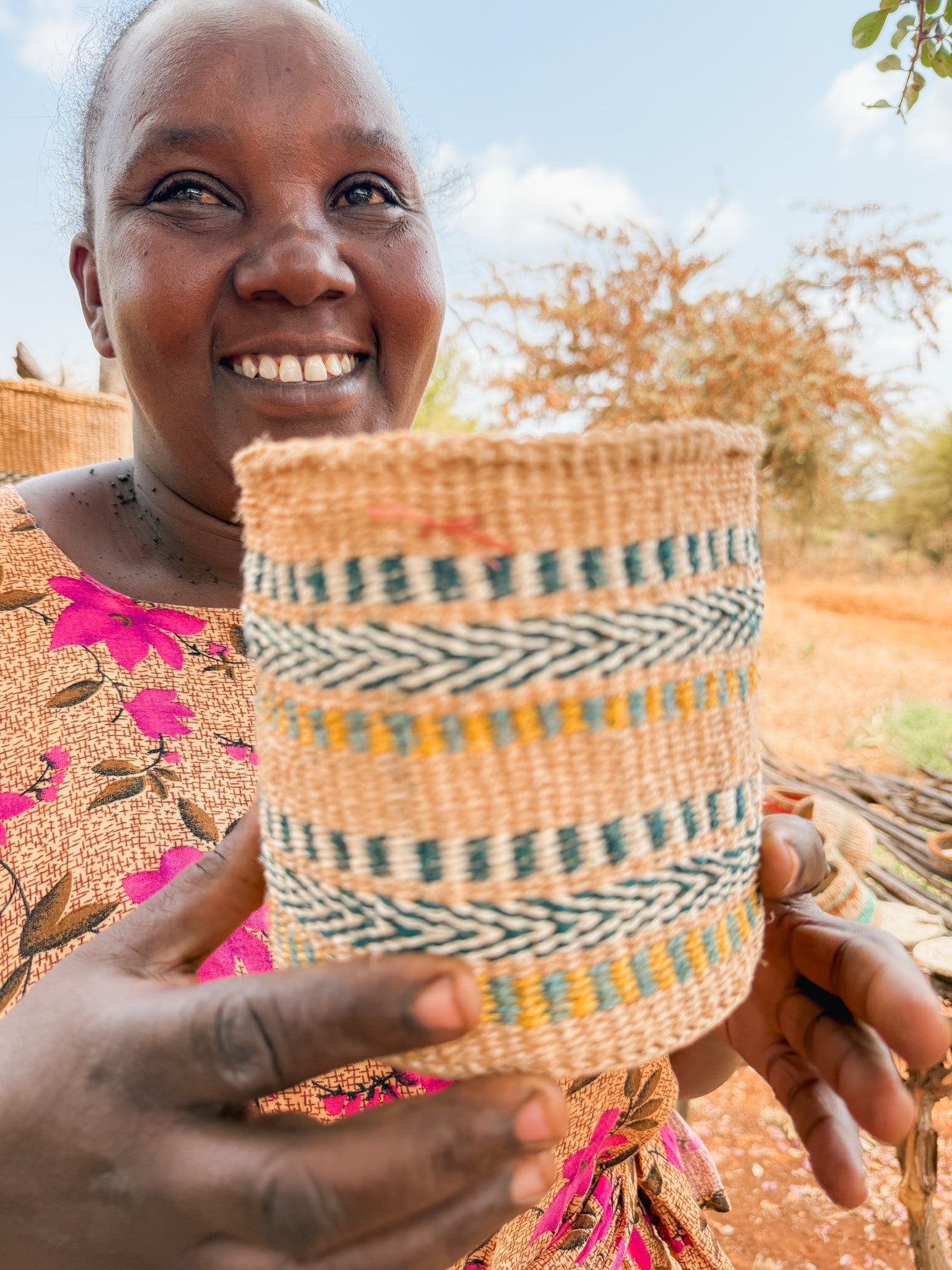 Zawadisha | Sisal Thick Weave Basket Tisini na Tano