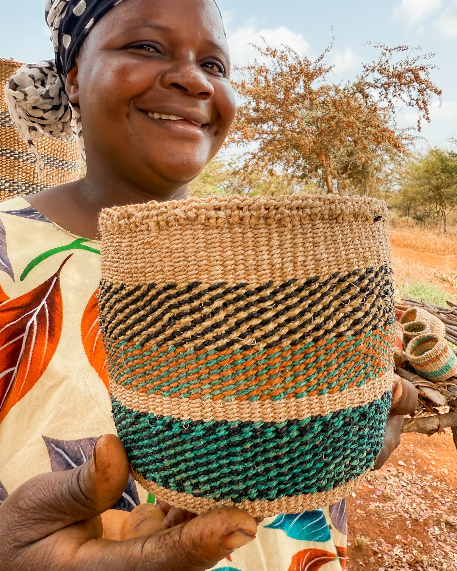 Zawadisha | Sisal Thick Weave Basket Tisini na Sita