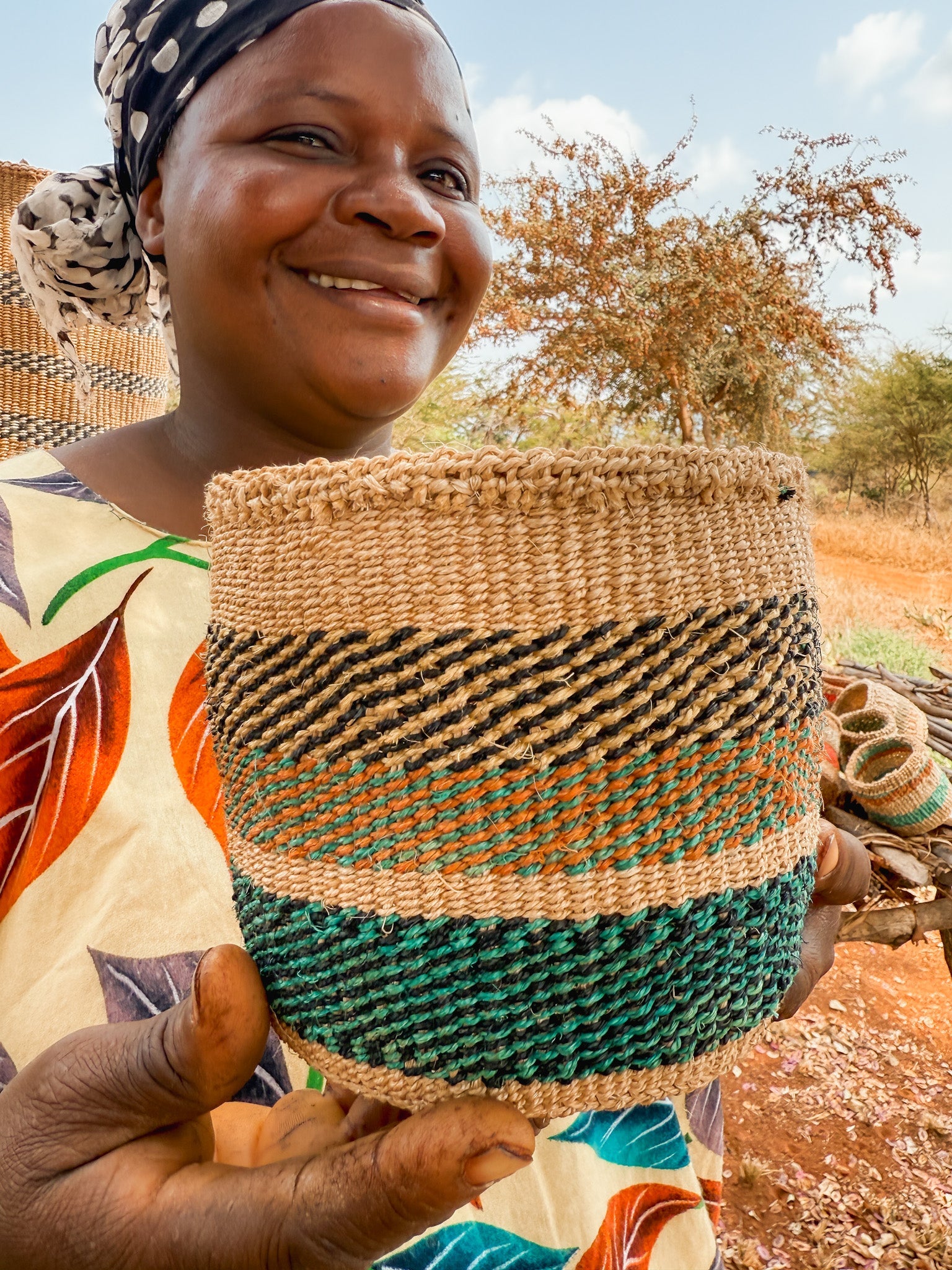 Zawadisha | Sisal Thick Weave Basket Tisini na Sita