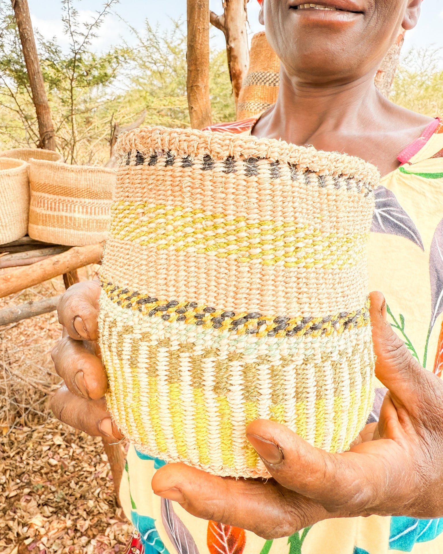 Zawadisha | Sisal Thick Weave Basket Mia Moja