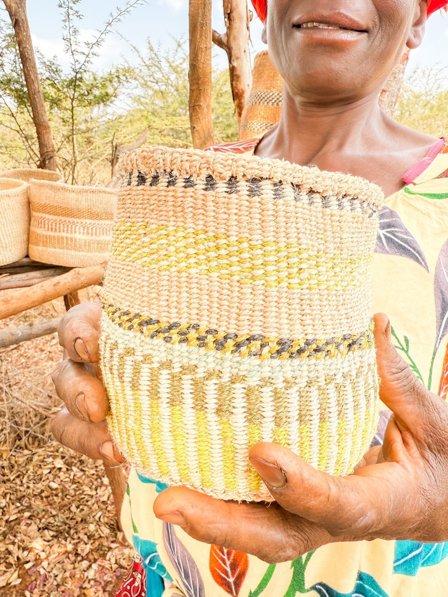 Zawadisha | Sisal Thick Weave Basket Mia Moja