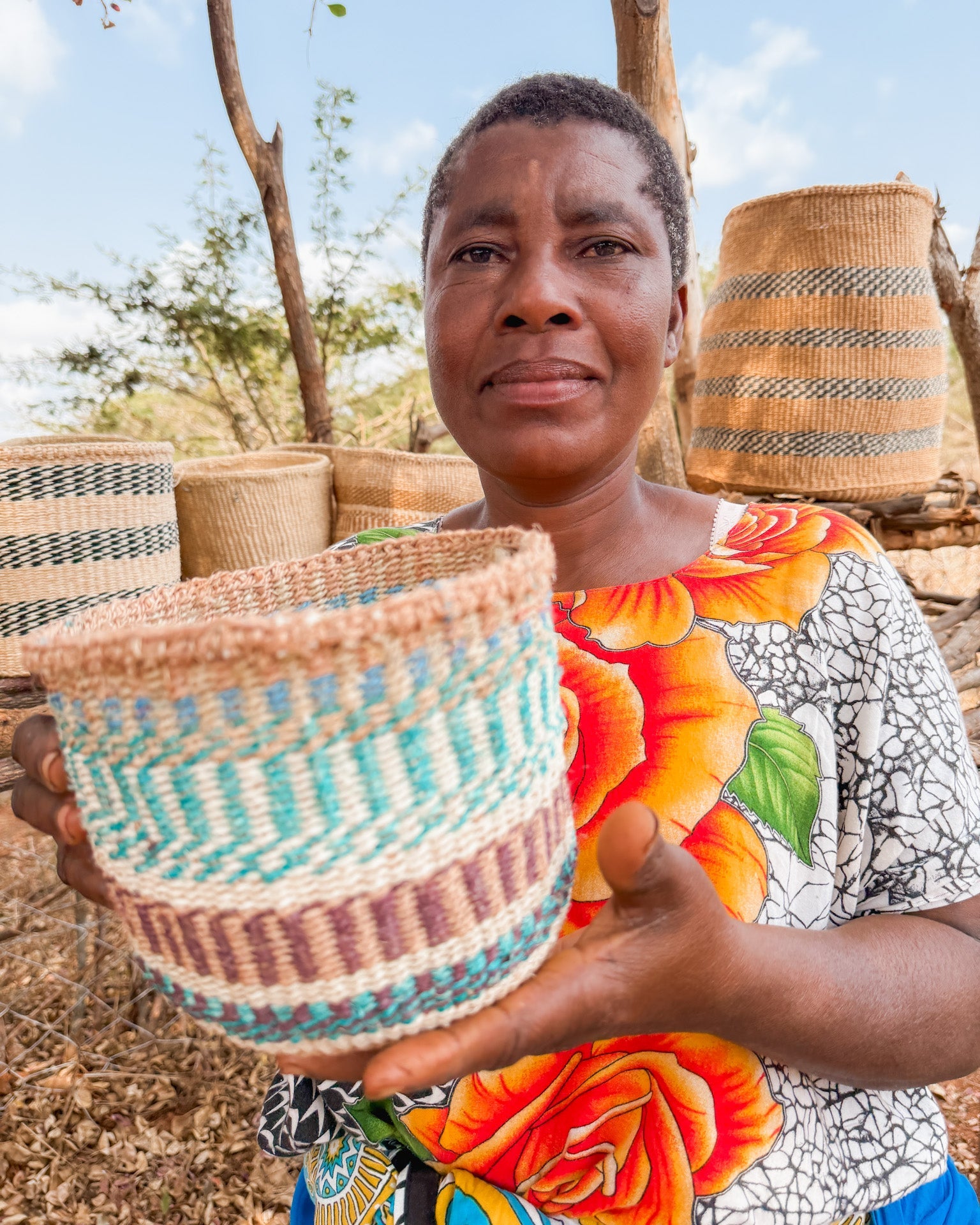Zawadisha | Sisal Thick Weave Basket Tisini na Tisa