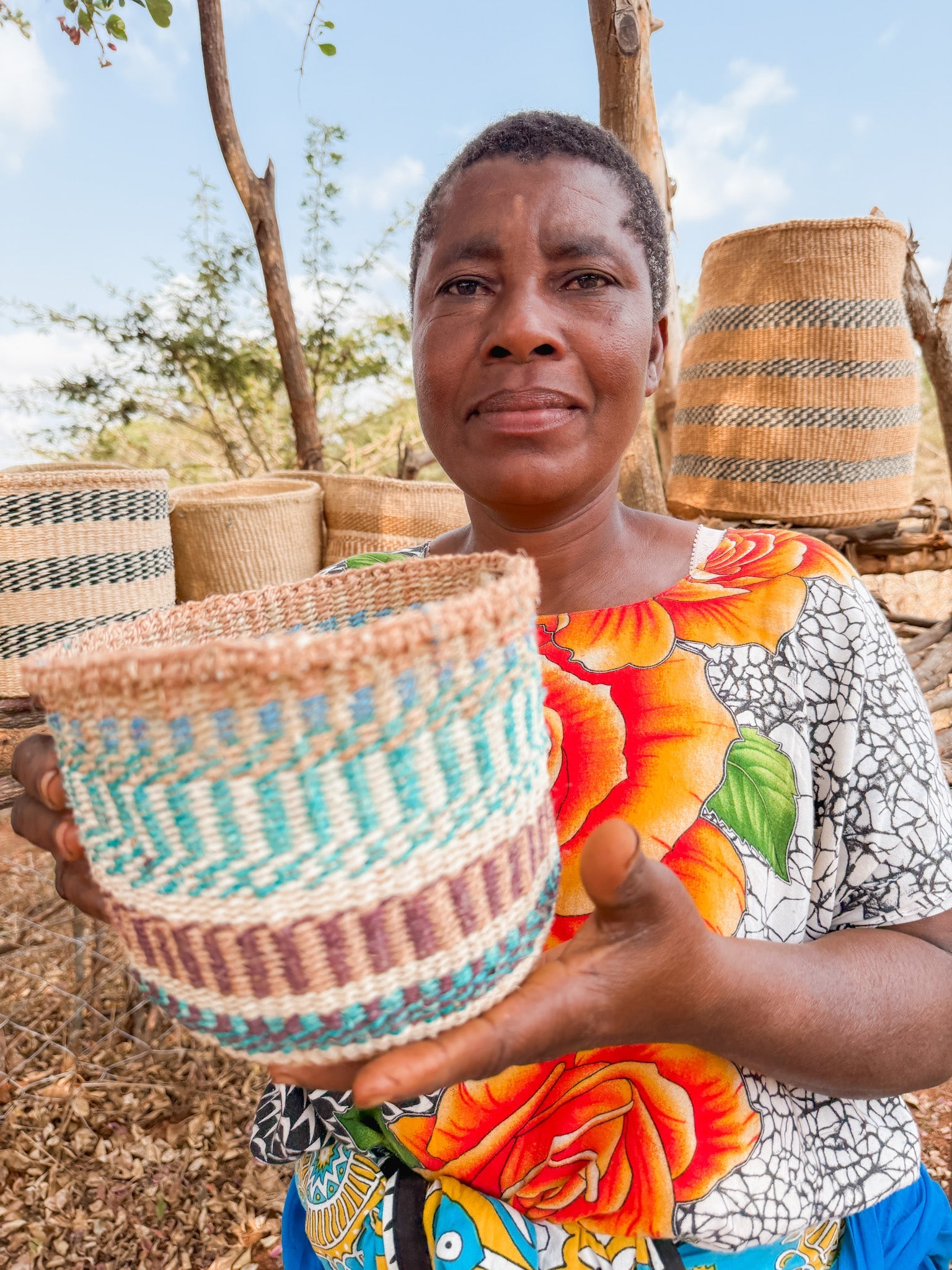 Zawadisha | Sisal Thick Weave Basket Tisini na Tisa