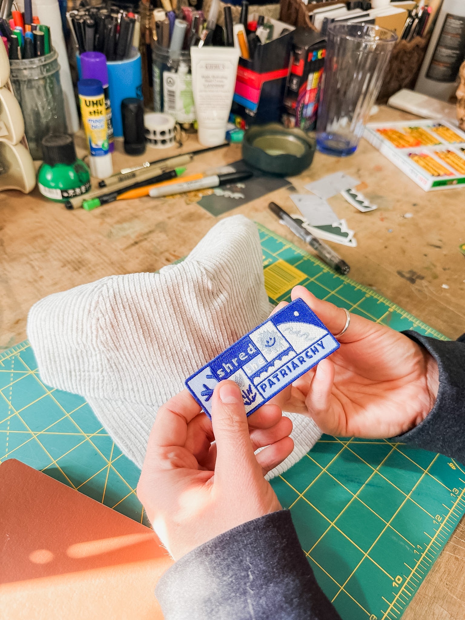 Shred the Patriarchy Woven Patch