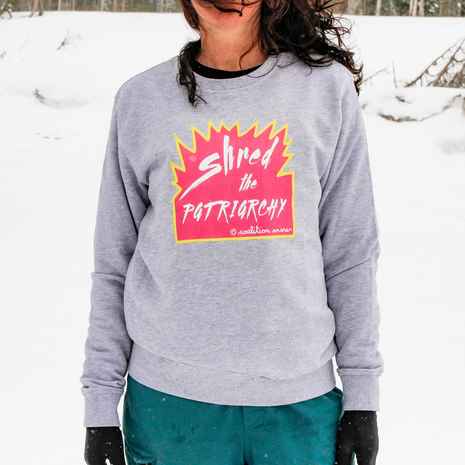 Shred the Patriarchy Crew Neck | Grey Melange