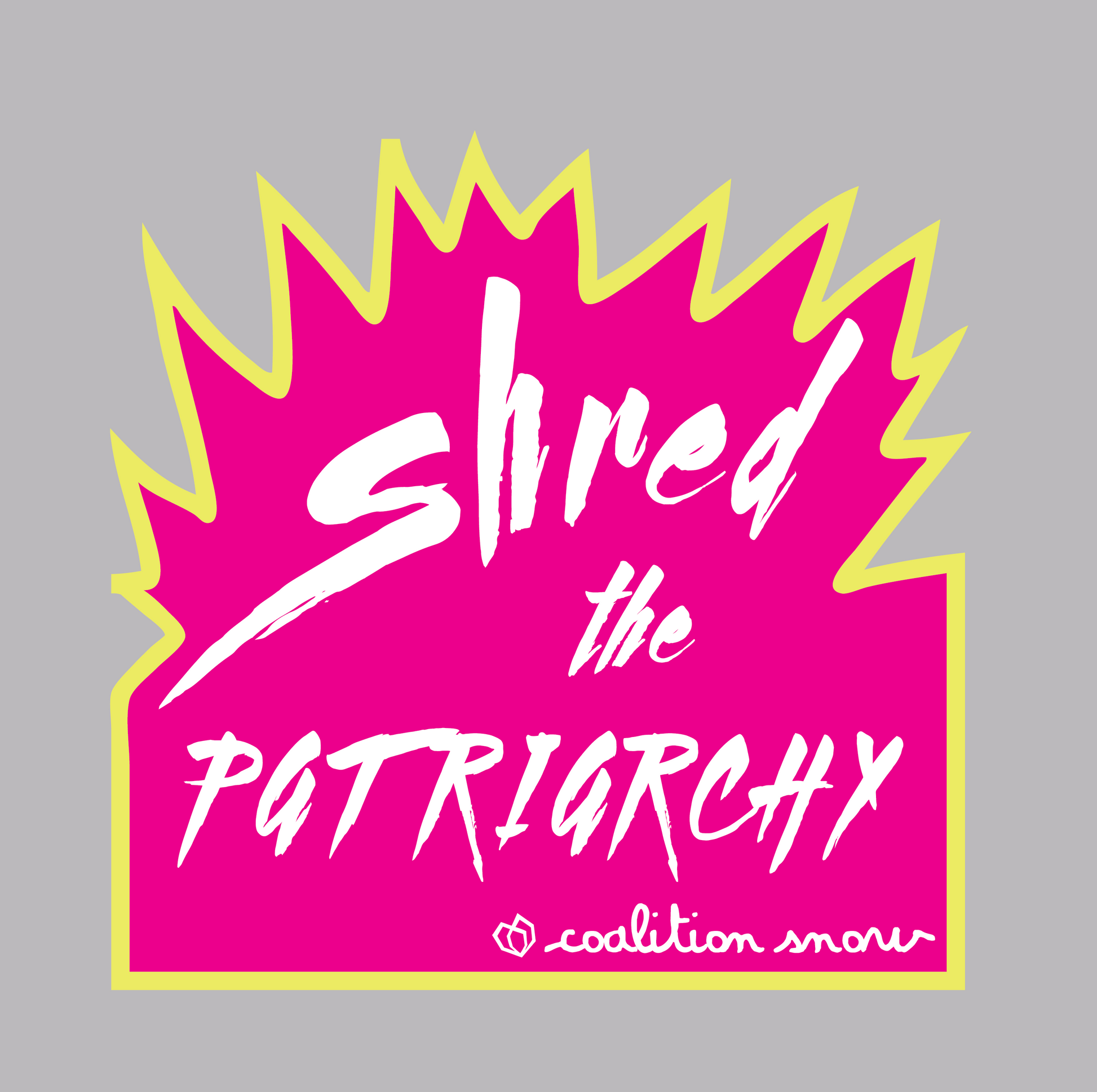 Shred the Patriarchy Crew Neck | Grey Melange