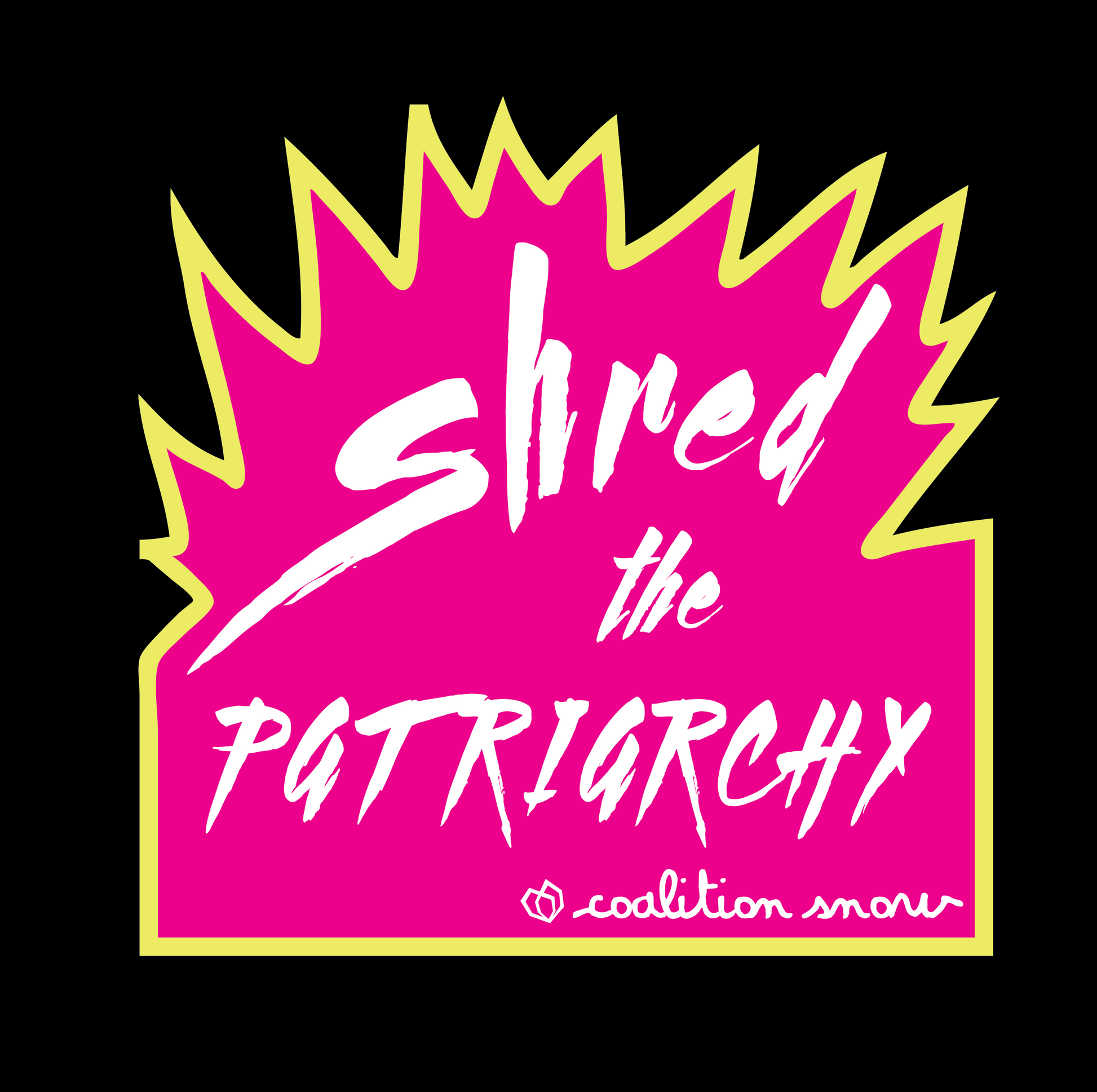 Shred the Patriarchy Crewneck Sweatshirt | Black