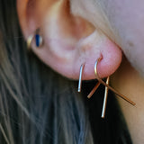 Crooked Trails Silver | Handcrafted Gold Filled Riverbend Earrings