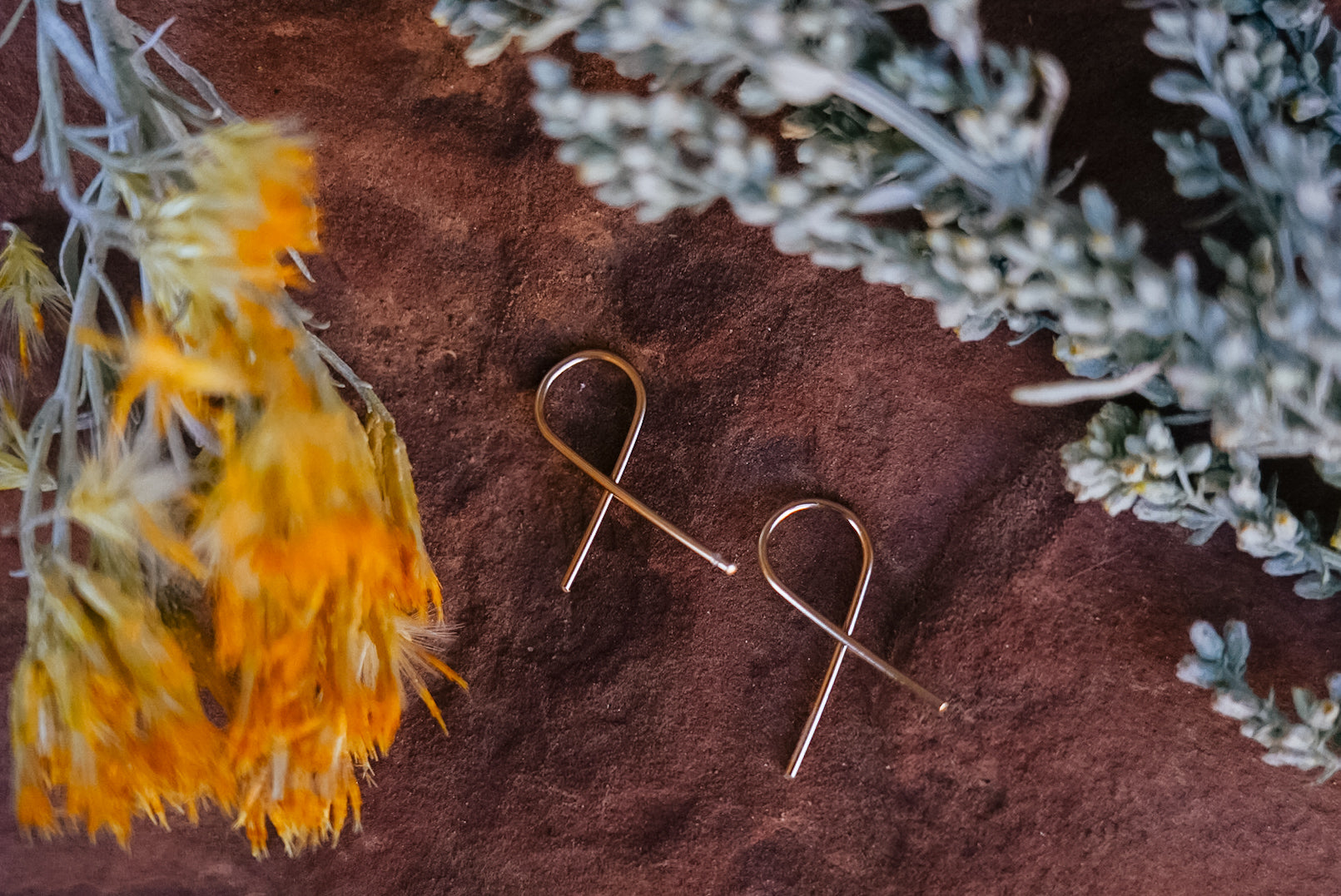 Crooked Trails Silver | Handcrafted Gold Filled Riverbend Earrings