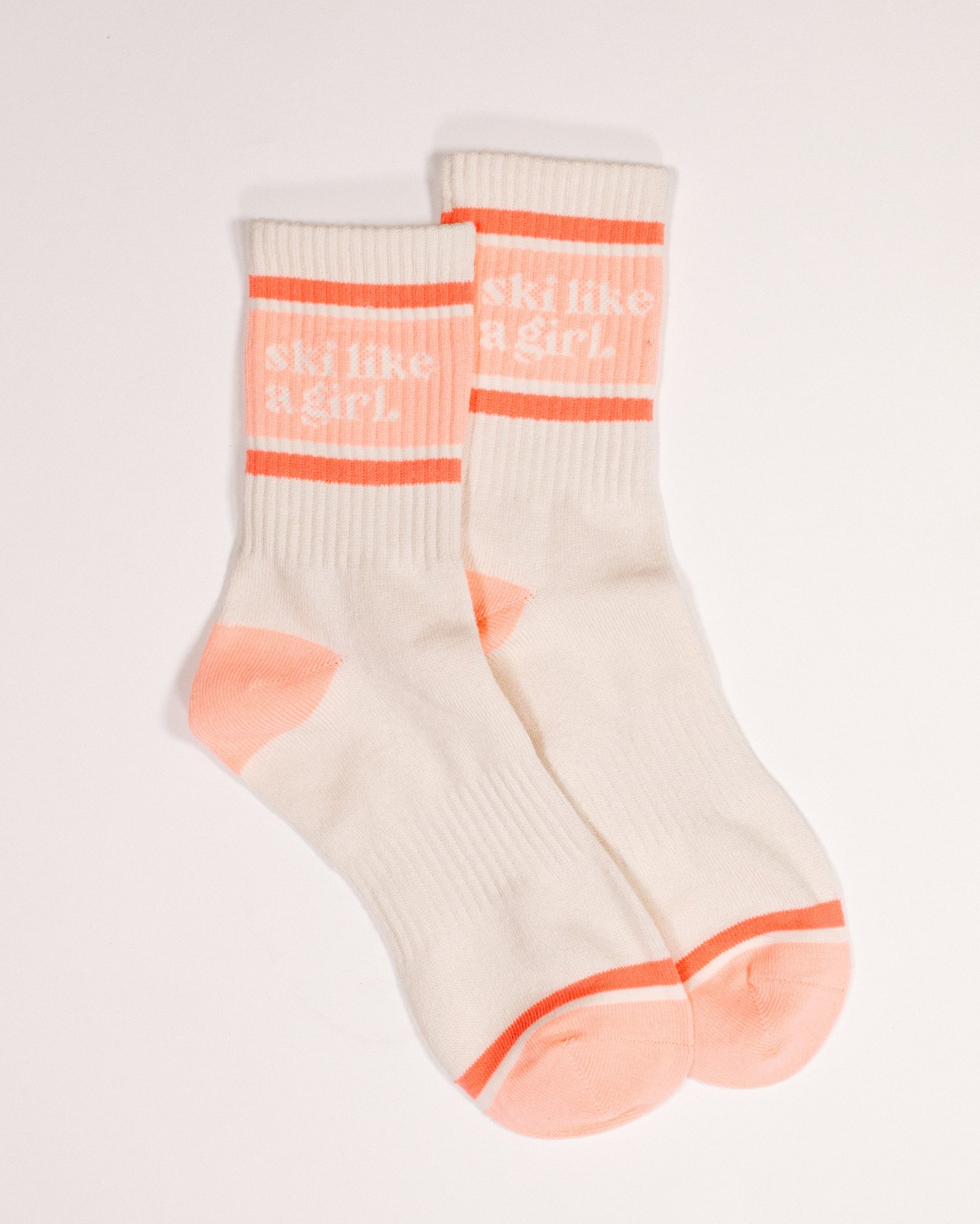 Ski Like a Girl Socks | Peachy