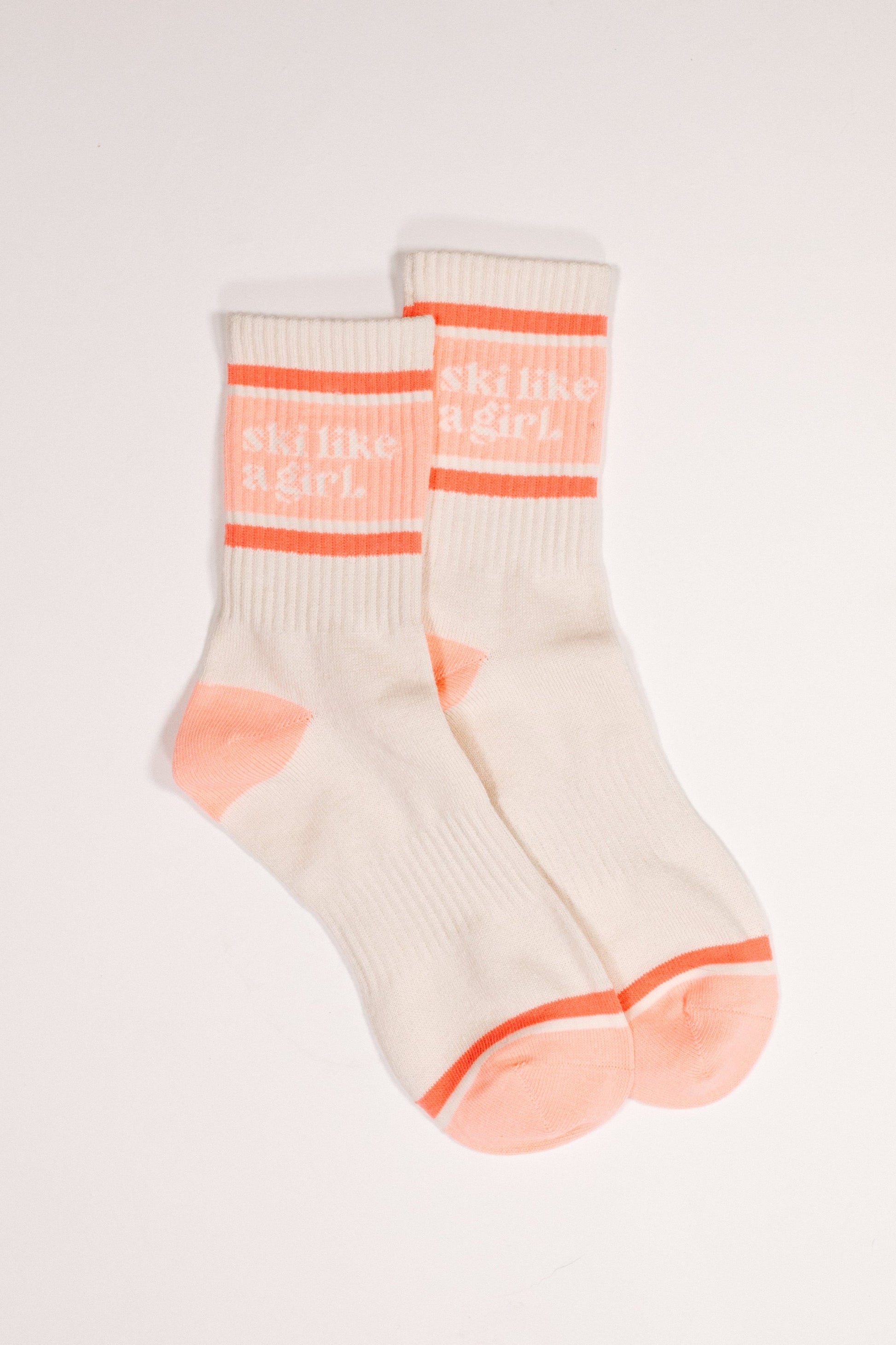 Ski Like a Girl Socks | Peachy