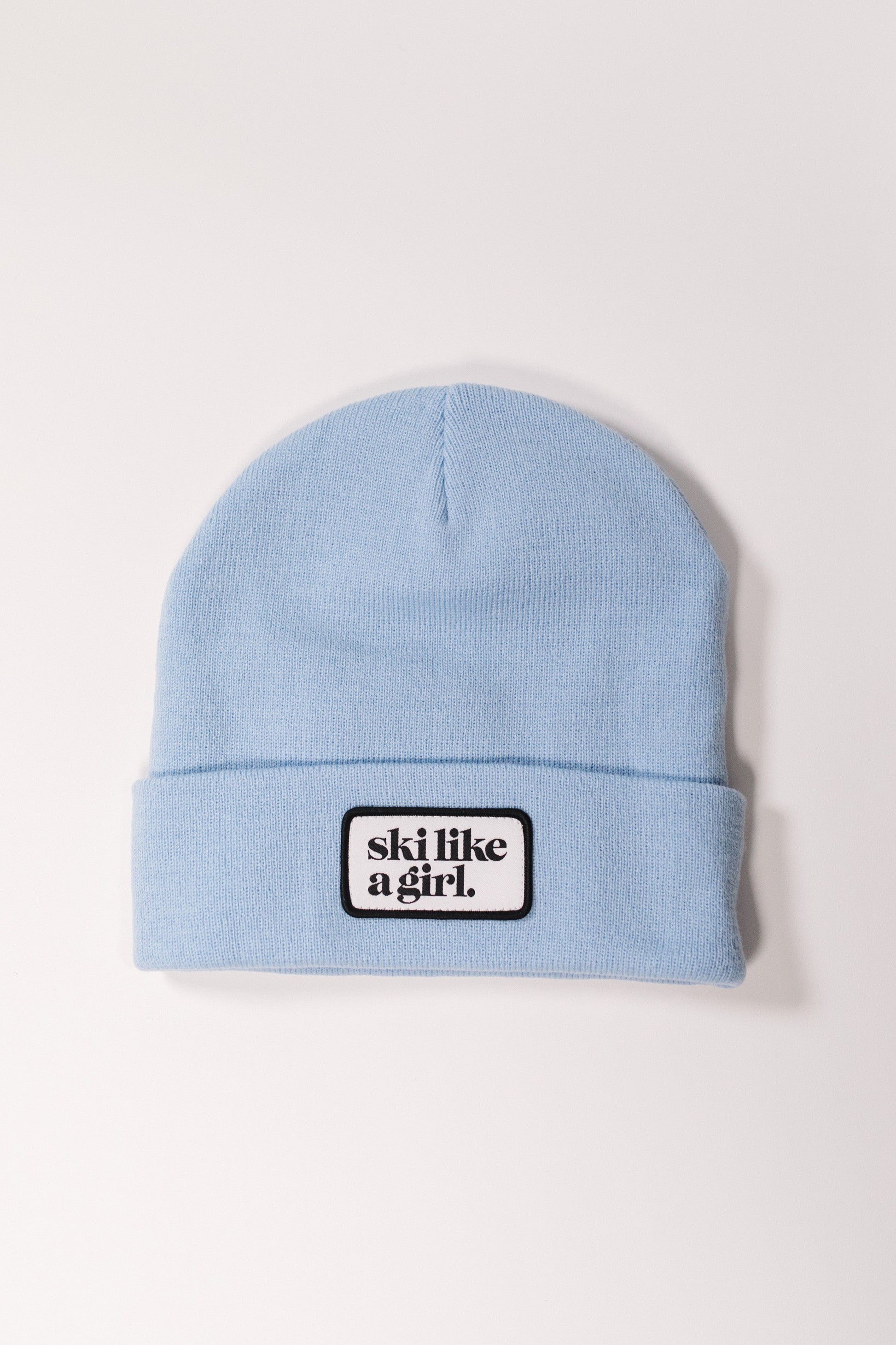 Ski Like A Girl | Periwinkle Beanie with Patch